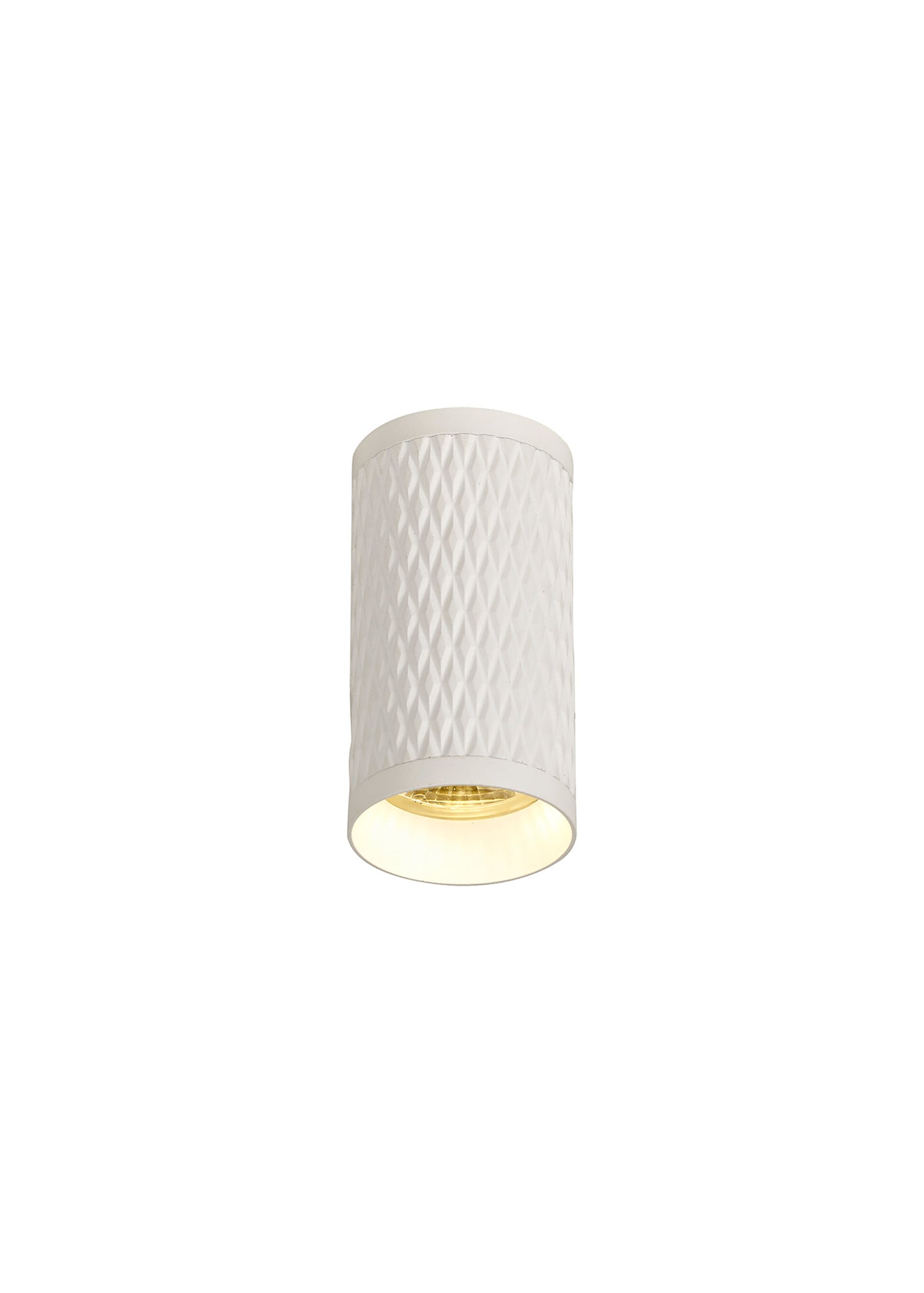 Heyes 1 Light 11cm Surface Mounted Ceiling GU10, Sand White and Acrylic Ring