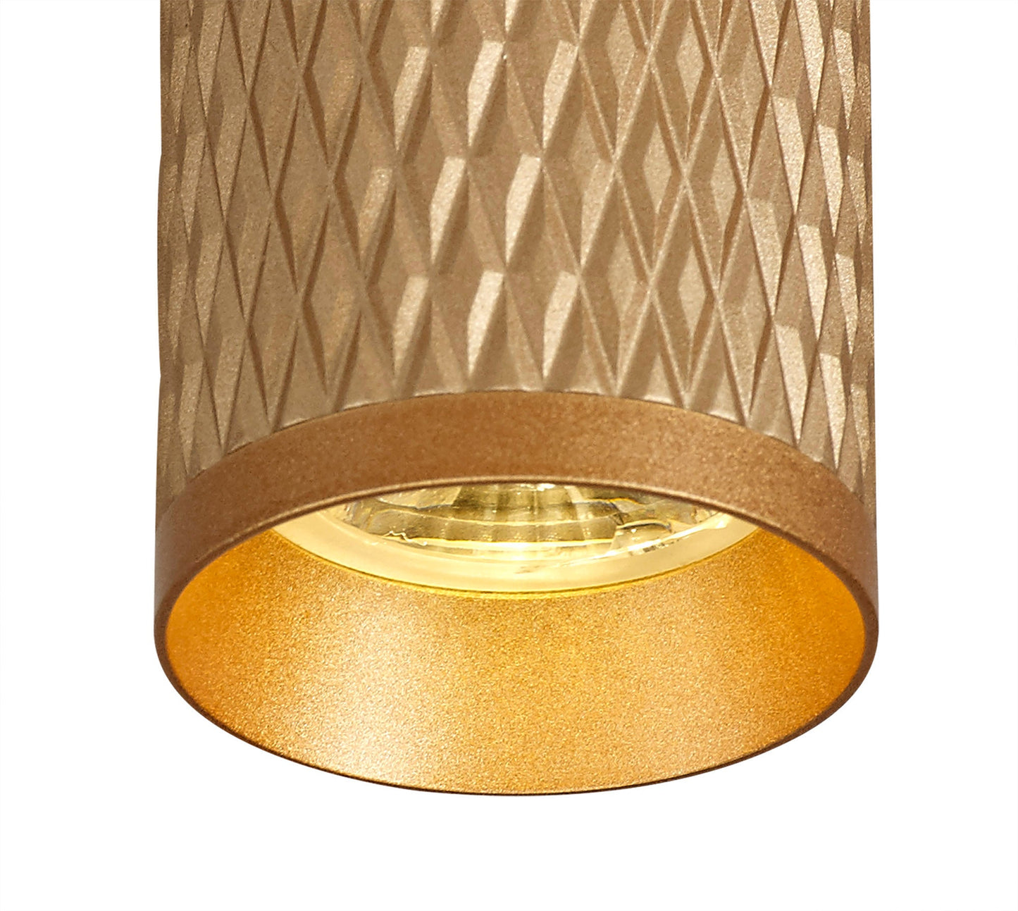 Heyes 11cm Surface Mounted Ceiling Light, 1 x GU10, Champagne Gold