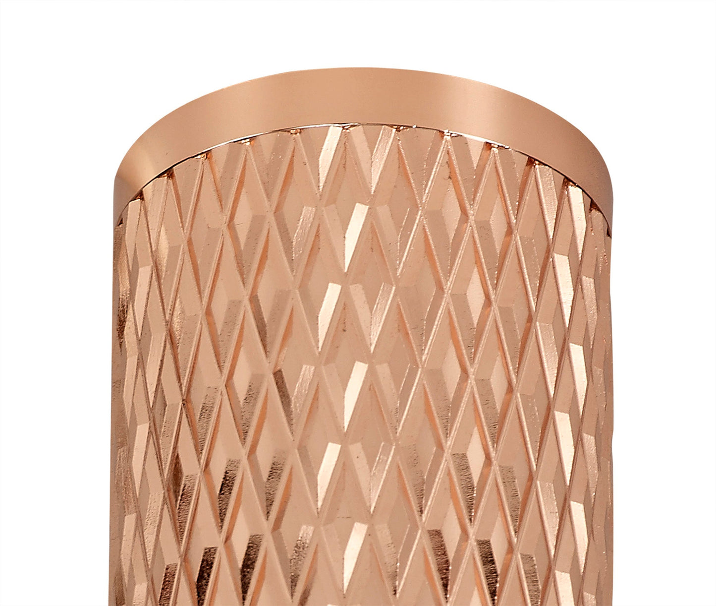 Heyes 1 Light 11cm Surface Mounted Ceiling GU10, Rose Gold and Acrylic Ring