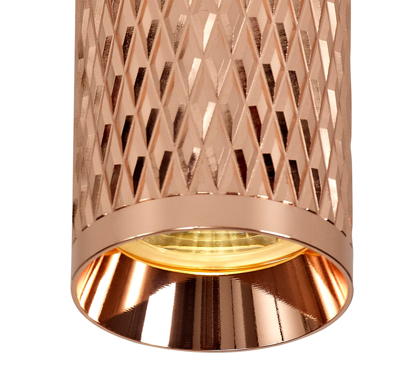 Heyes 11cm Surface Mounted Ceiling Light, 1 x GU10, Rose Gold