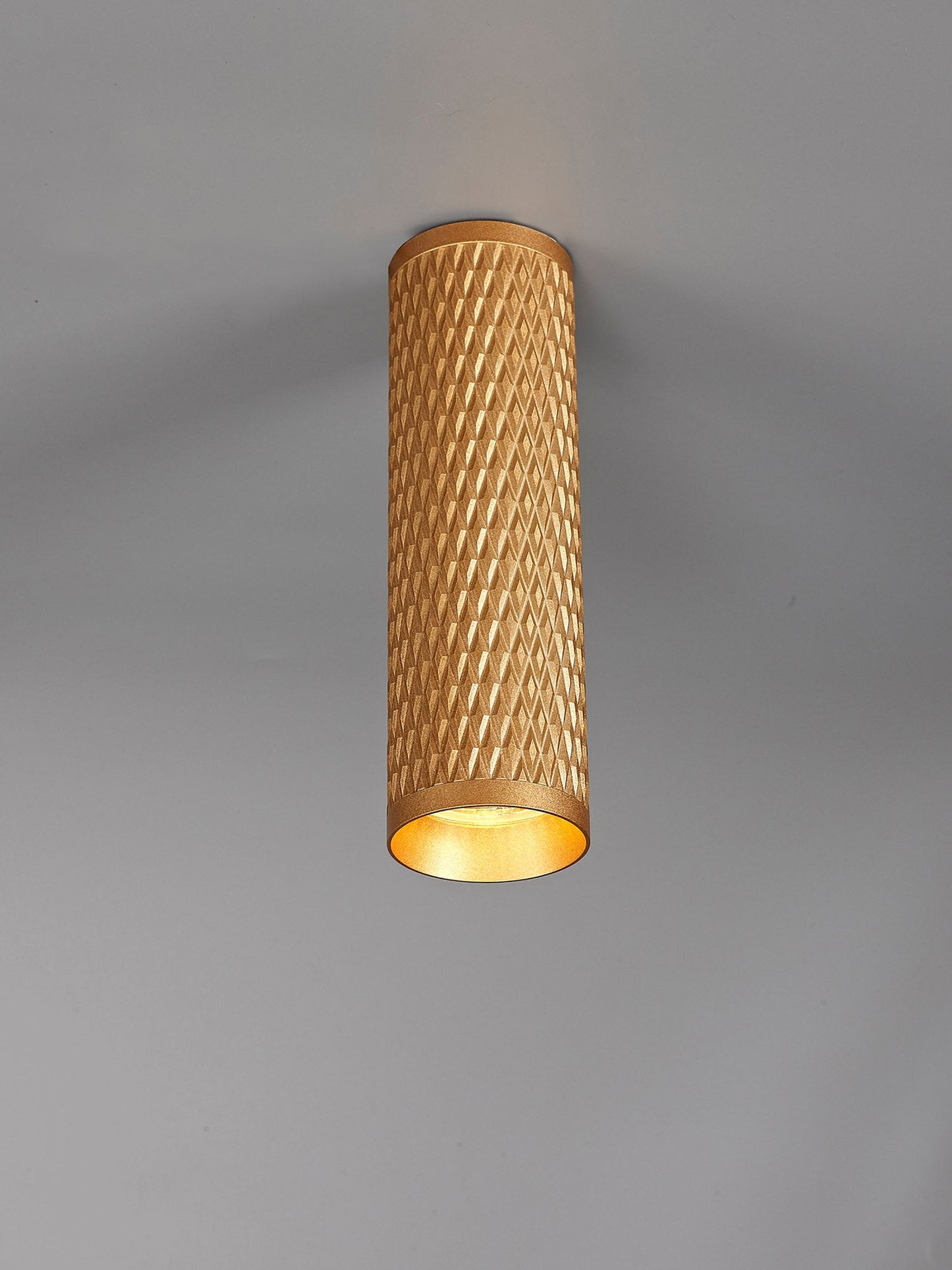 Heyes 20cm Surface Mounted Ceiling Light, 1 x GU10, Champagne Gold