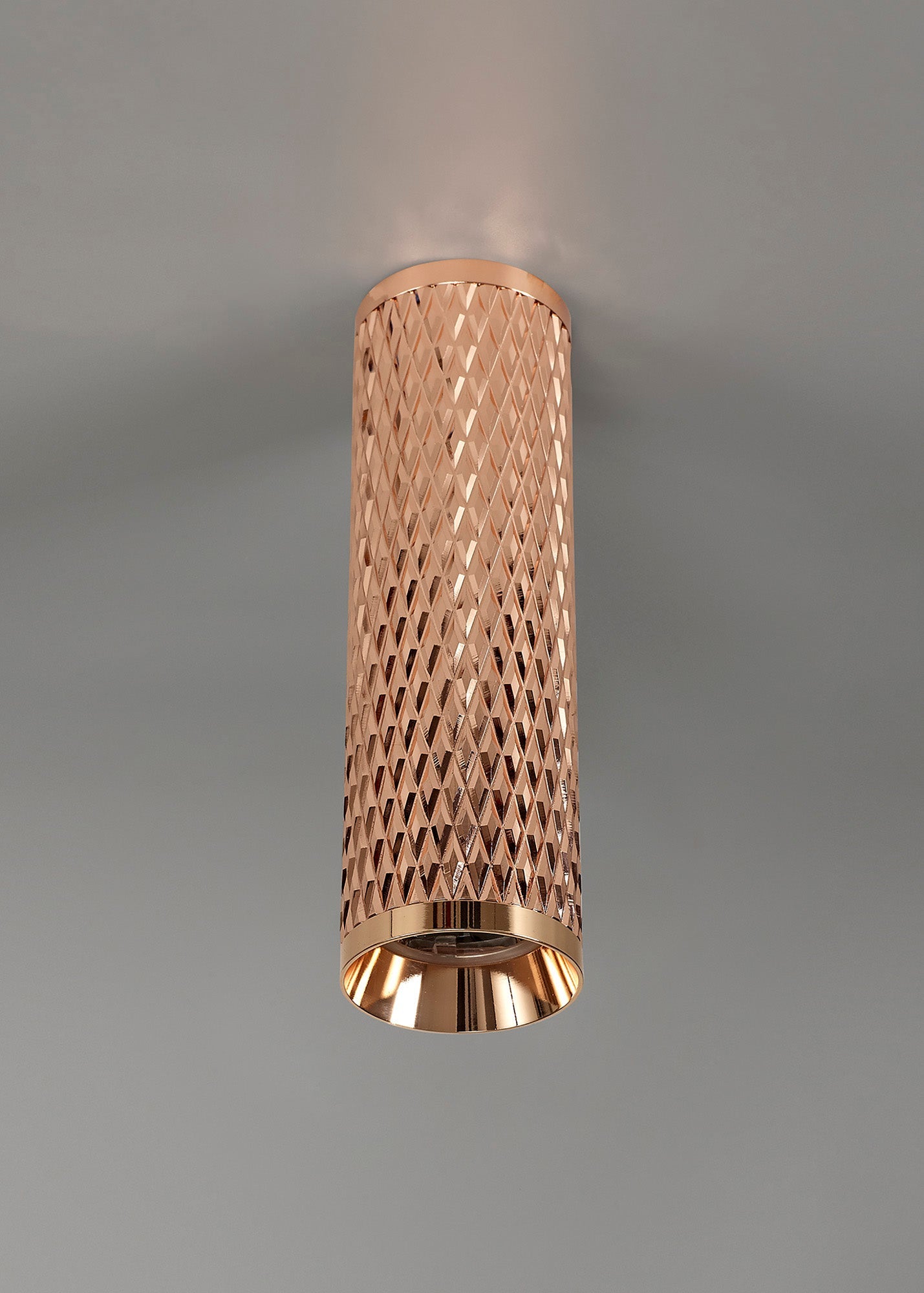 Heyes 20cm Surface Mounted Ceiling Light, 1 x GU10, Rose Gold