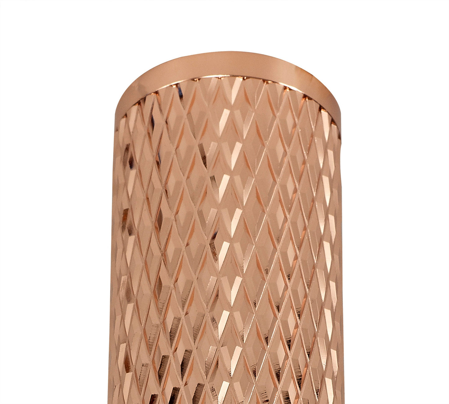 Heyes 1 Light 20cm Surface Mounted Ceiling GU10, Rose Gold and Acrylic Ring