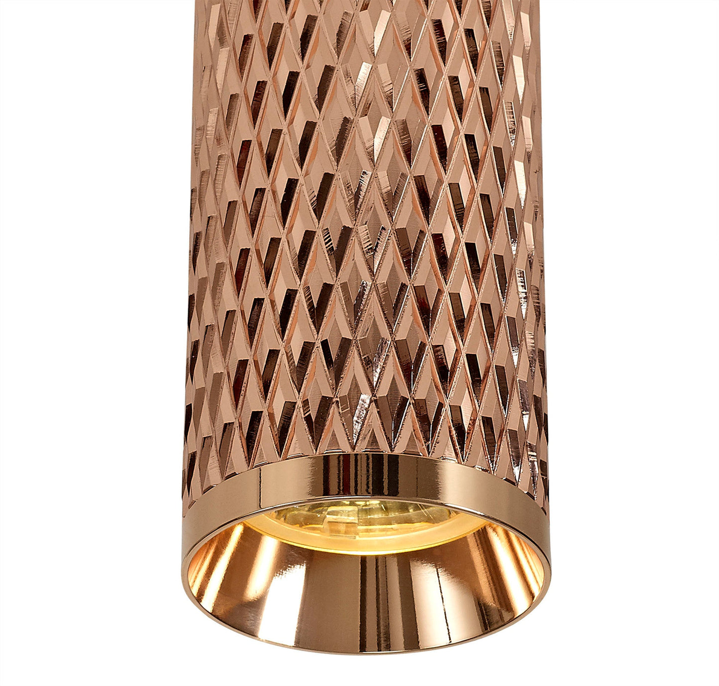 Heyes 20cm Surface Mounted Ceiling Light, 1 x GU10, Rose Gold