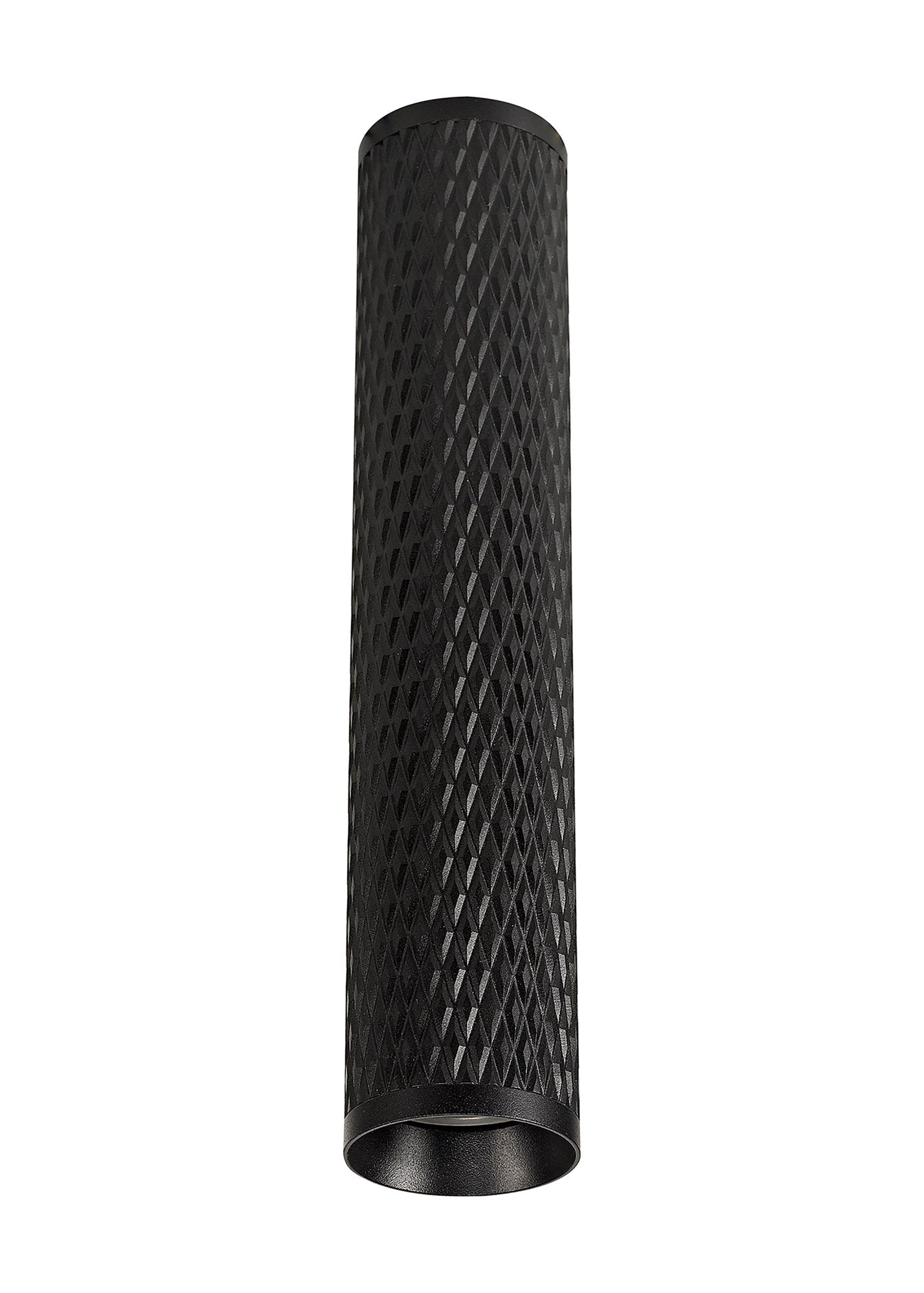 Heyes 1 Light 30cm Pendant Light GU10, Sand Black and Acrylic Ring
