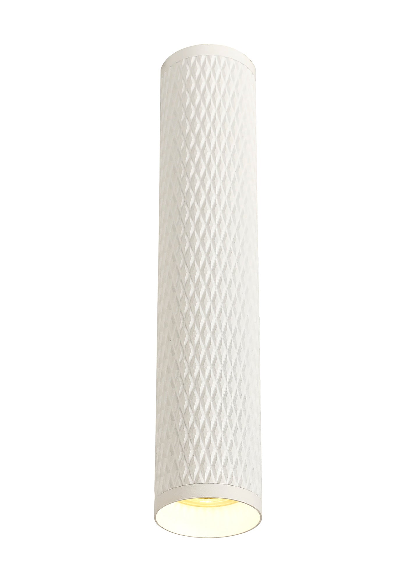 Heyes 1 Light 30cm Surface Mounted Ceiling GU10, Sand White and Acrylic Ring