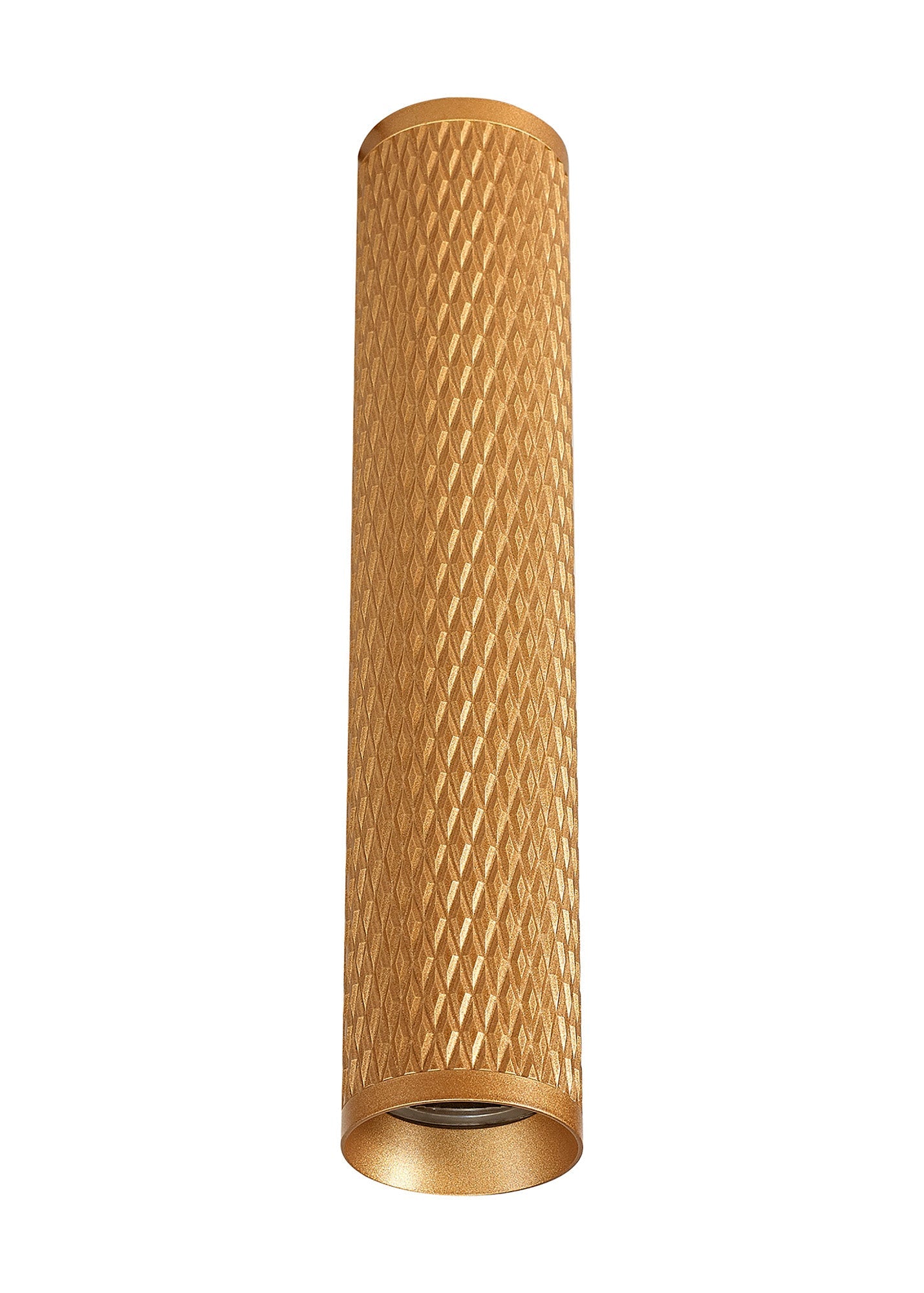 Heyes 1 Light 30cm Surface Mounted Ceiling GU10, Champagne Gold and Acrylic Ring