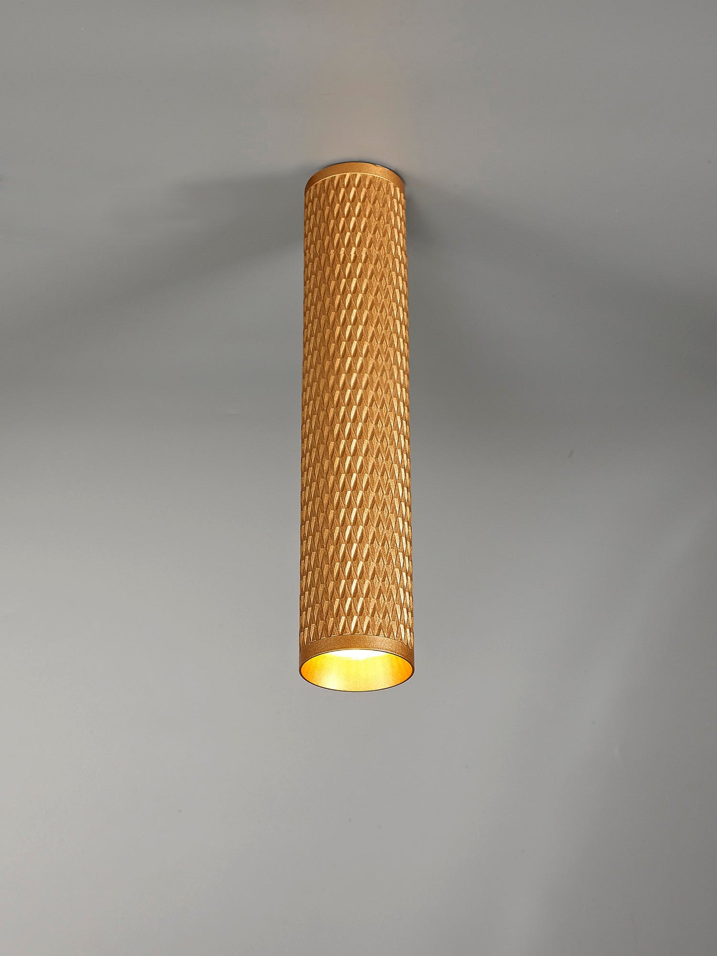Heyes 30cm Surface Mounted Ceiling Light, 1 x GU10, Champagne Gold