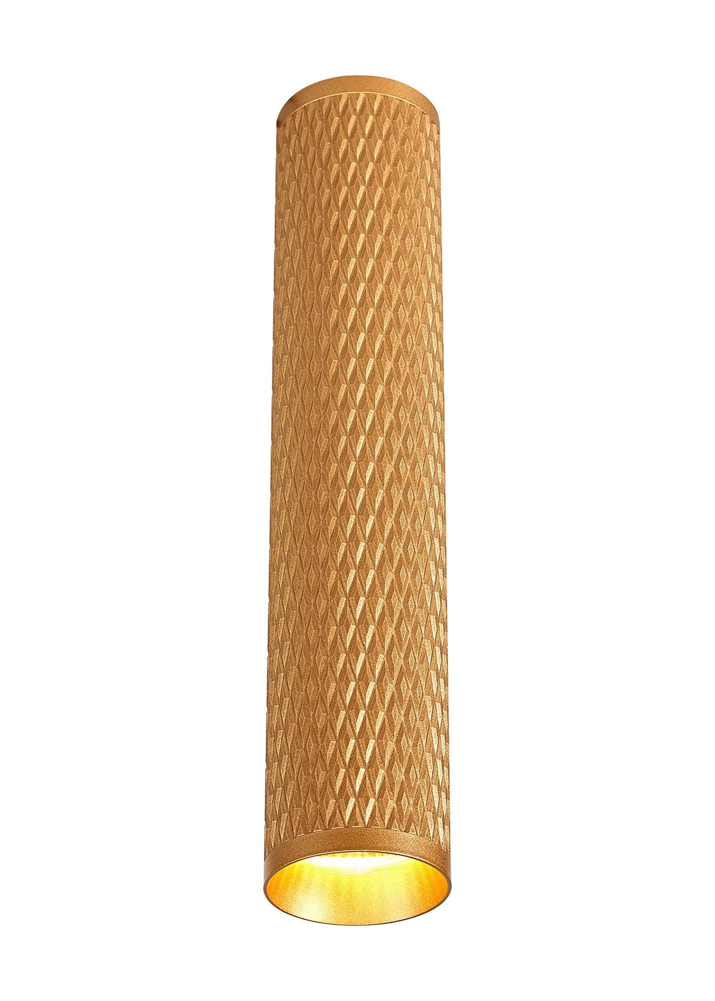 Heyes 1 Light 30cm Surface Mounted Ceiling GU10, Champagne Gold and Acrylic Ring