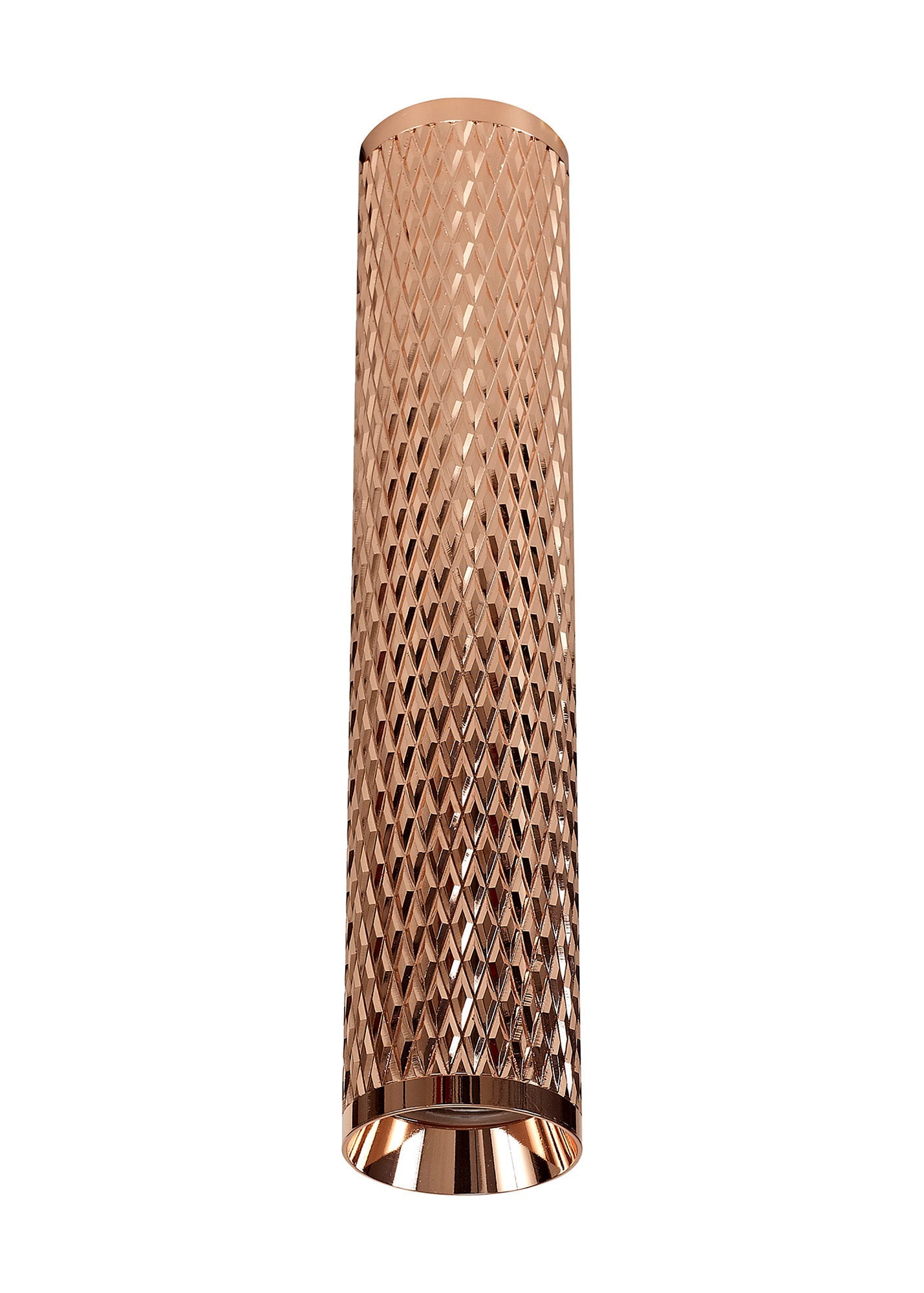 Heyes 1 Light 30cm Surface Mounted Ceiling GU10, Rose Gold and Acrylic Ring
