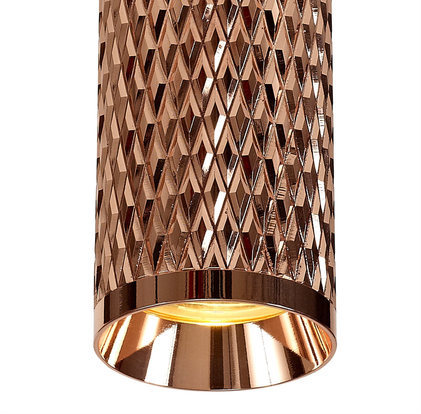 Heyes 30cm Surface Mounted Ceiling Light, 1 x GU10, Rose Gold
