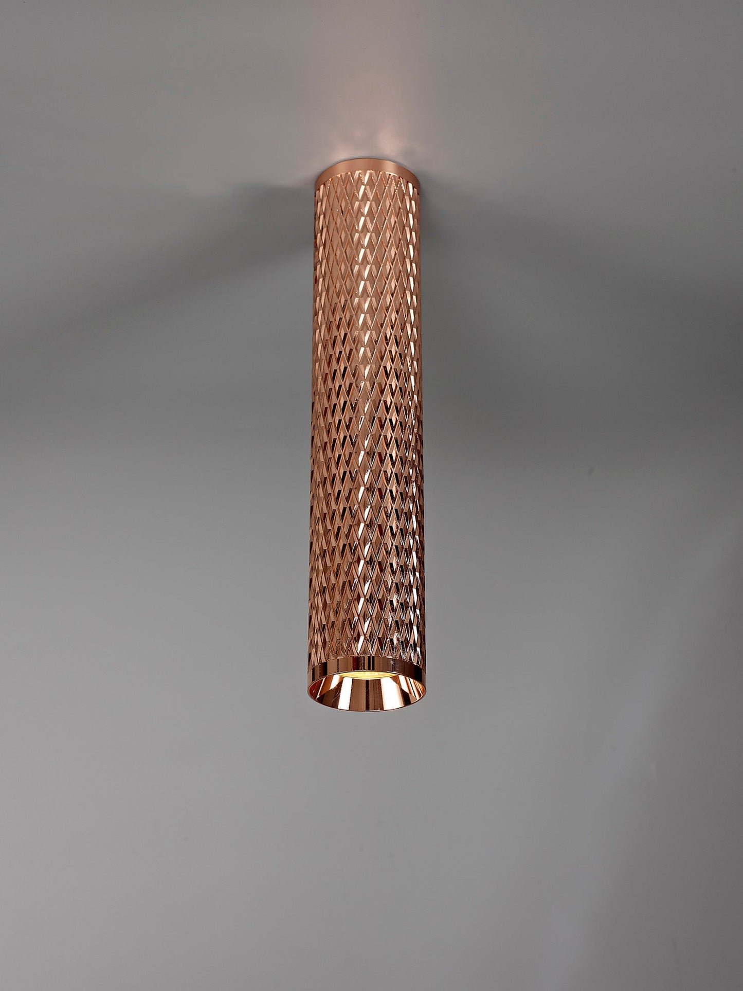 Heyes 30cm Surface Mounted Ceiling Light, 1 x GU10, Rose Gold