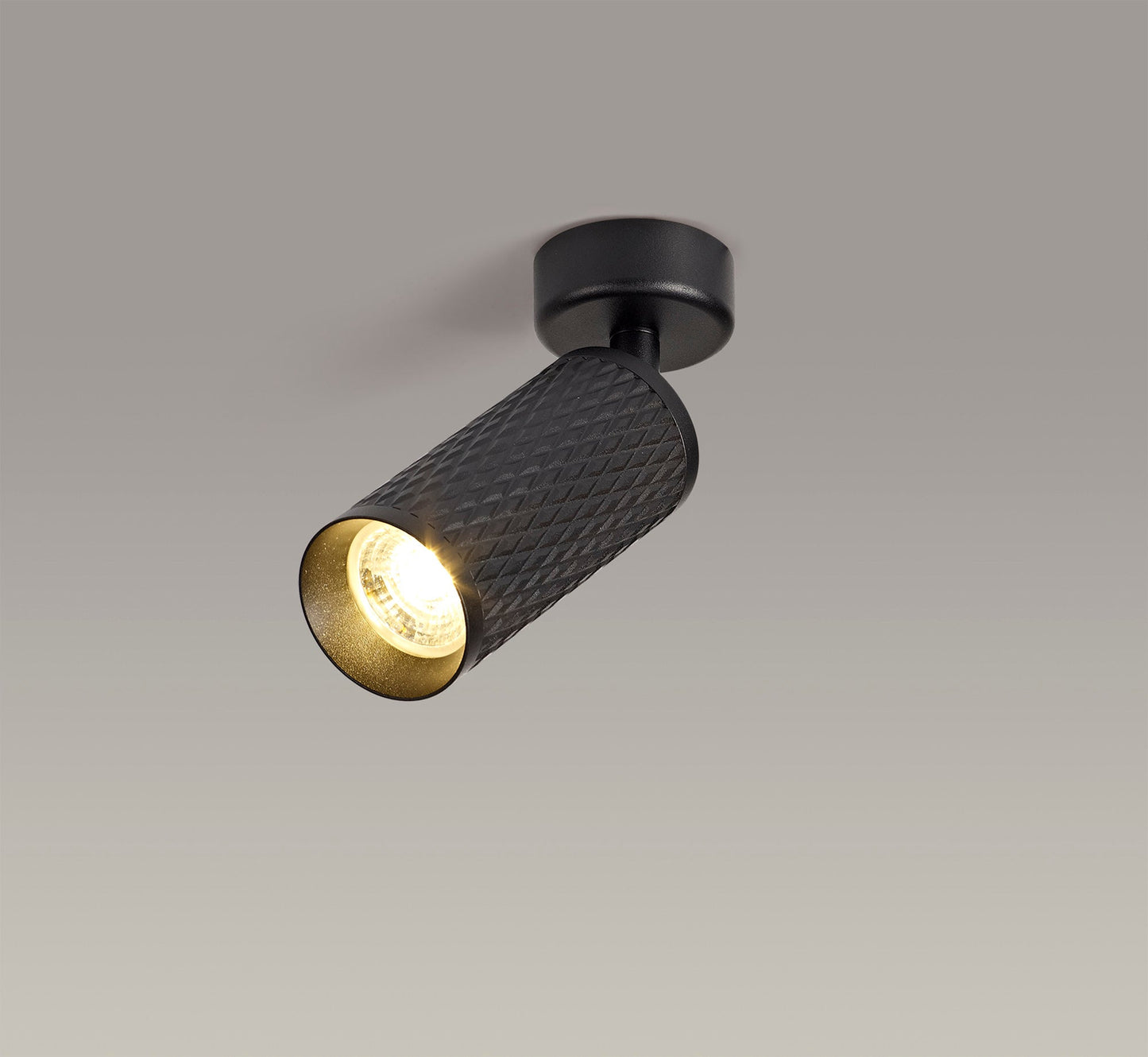 Heyes Surface Mounted Spot Light, 1 x GU10, Sand Black