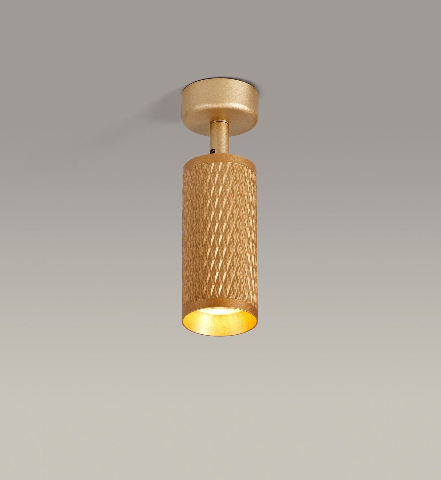 Heyes Surface Mounted Spot Light, 1 x GU10, Champagne Gold