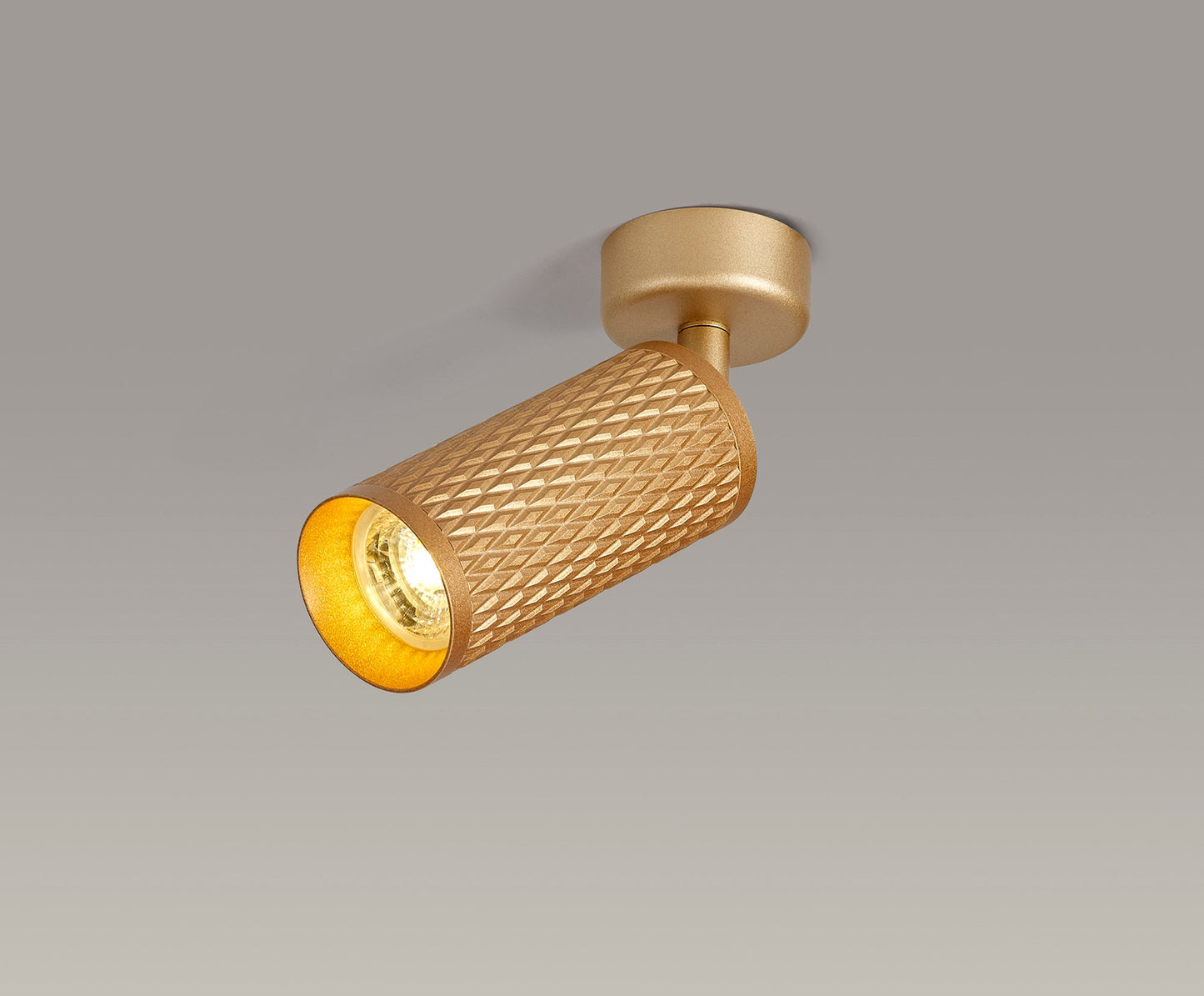 Heyes Surface Mounted Spot Light, 1 x GU10, Champagne Gold