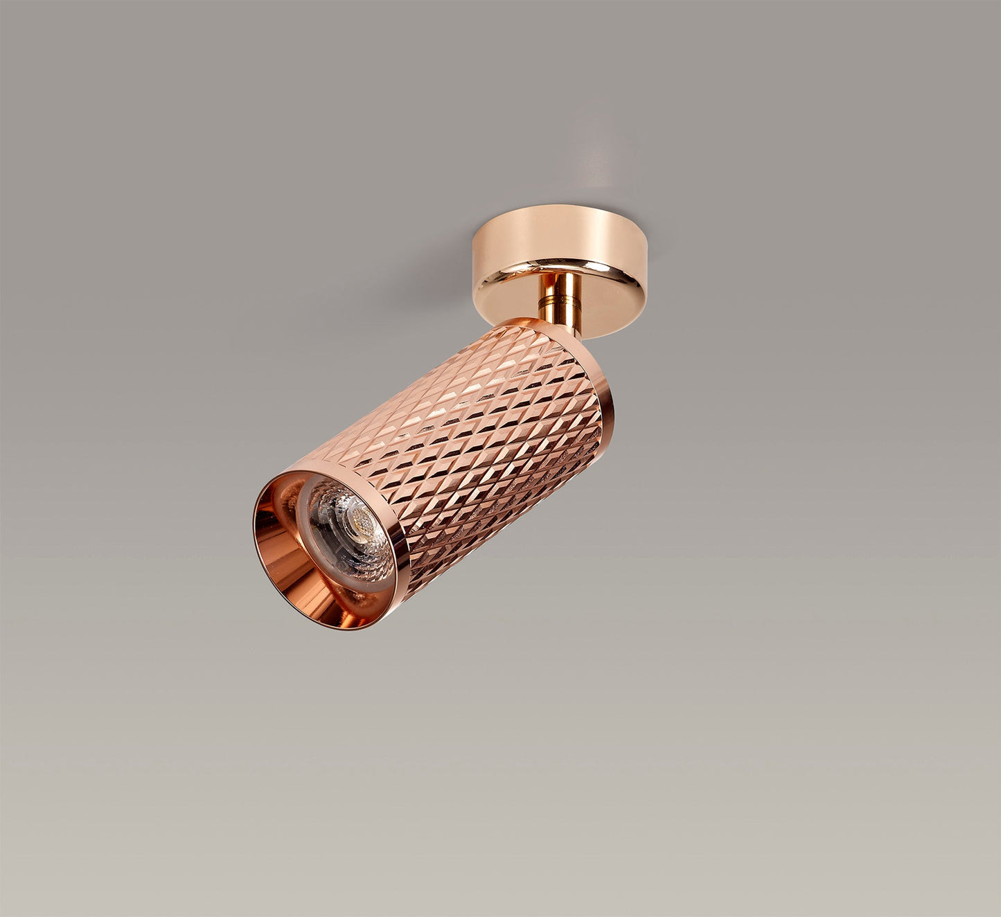 Heyes Surface Mounted Spot Light, 1 x GU10, Rose Gold