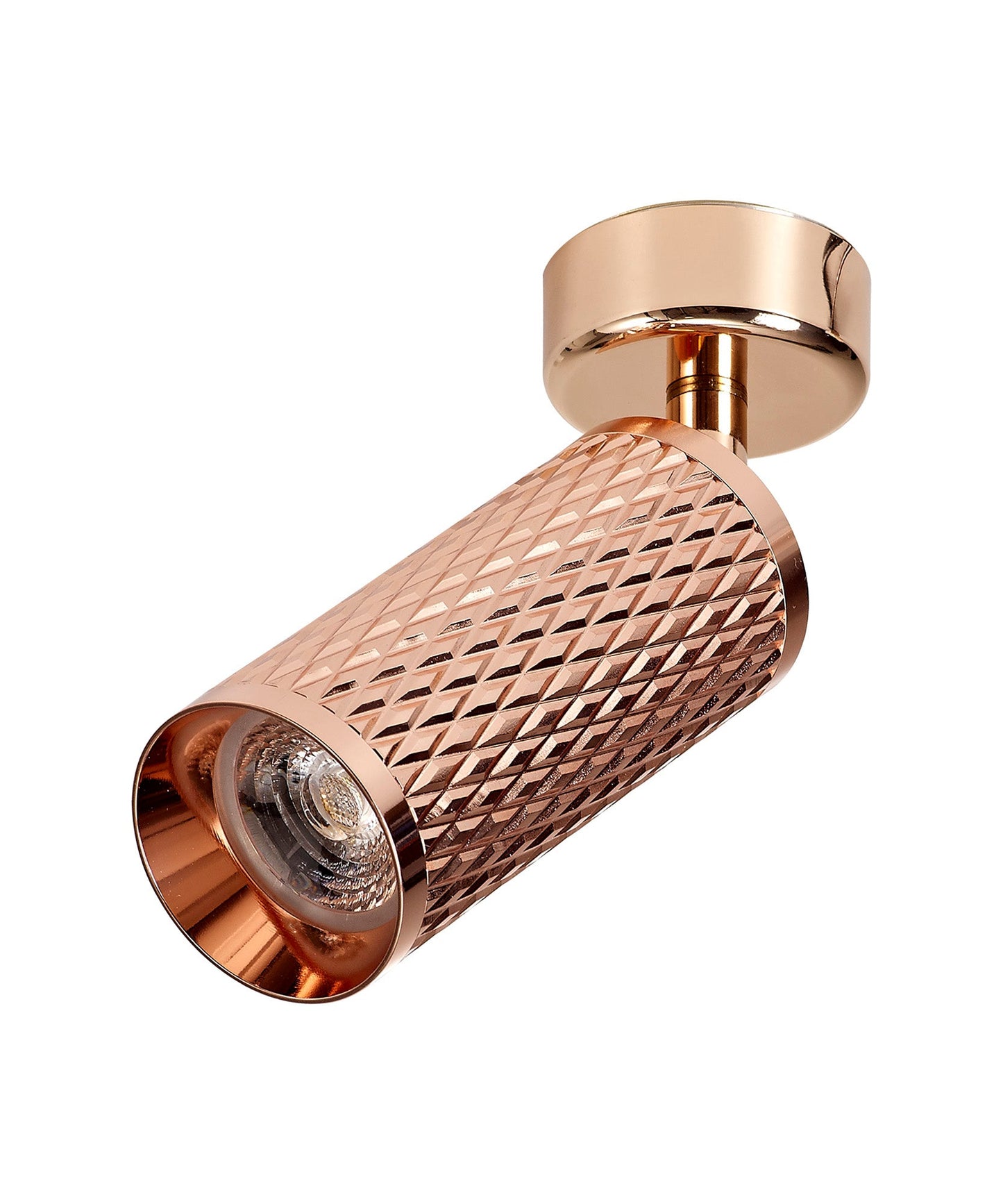 Heyes Surface Mounted Spot Light, 1 x GU10, Rose Gold