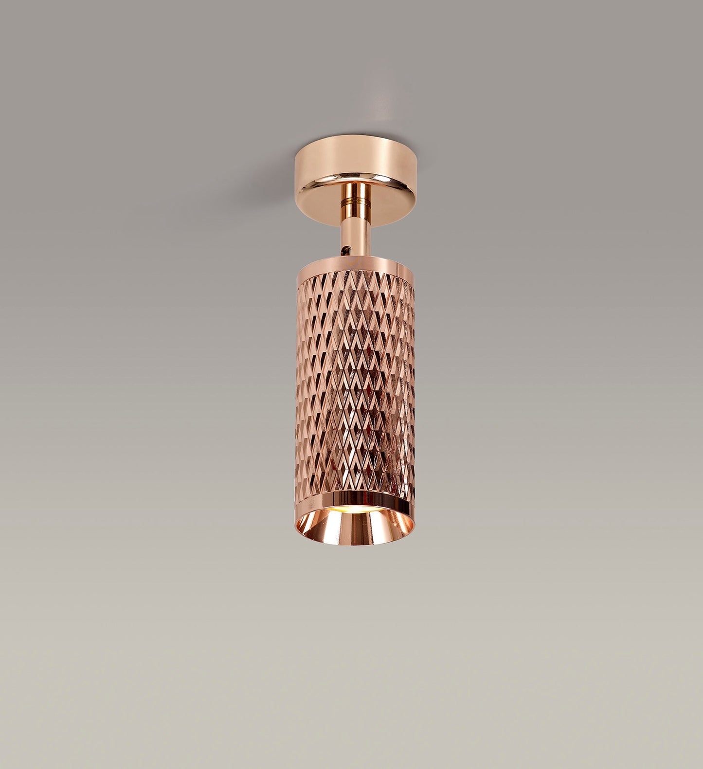 Heyes Surface Mounted Spot Light, 1 x GU10, Rose Gold