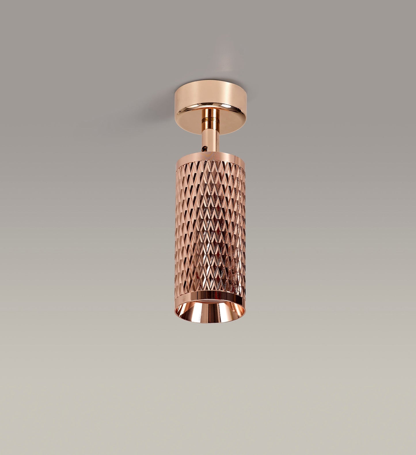 Heyes Surface Mounted Spot Light, 1 x GU10, Rose Gold