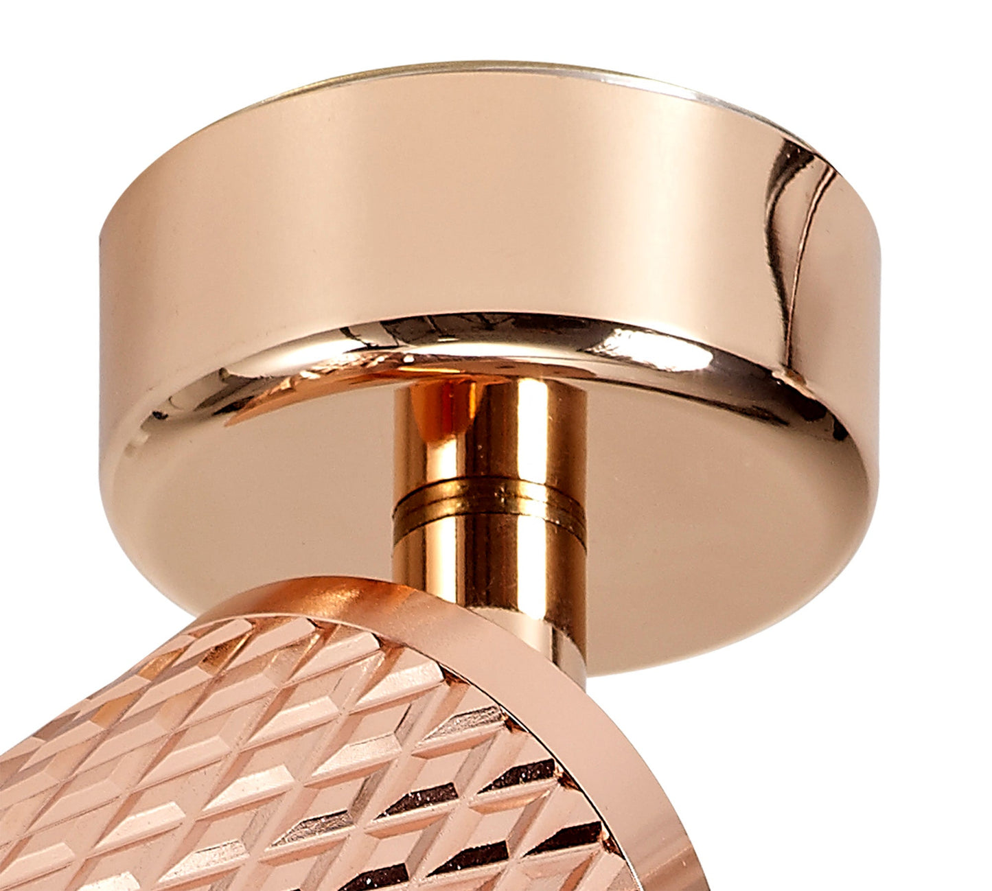 Heyes Surface Mounted Spot Light, 1 x GU10, Rose Gold
