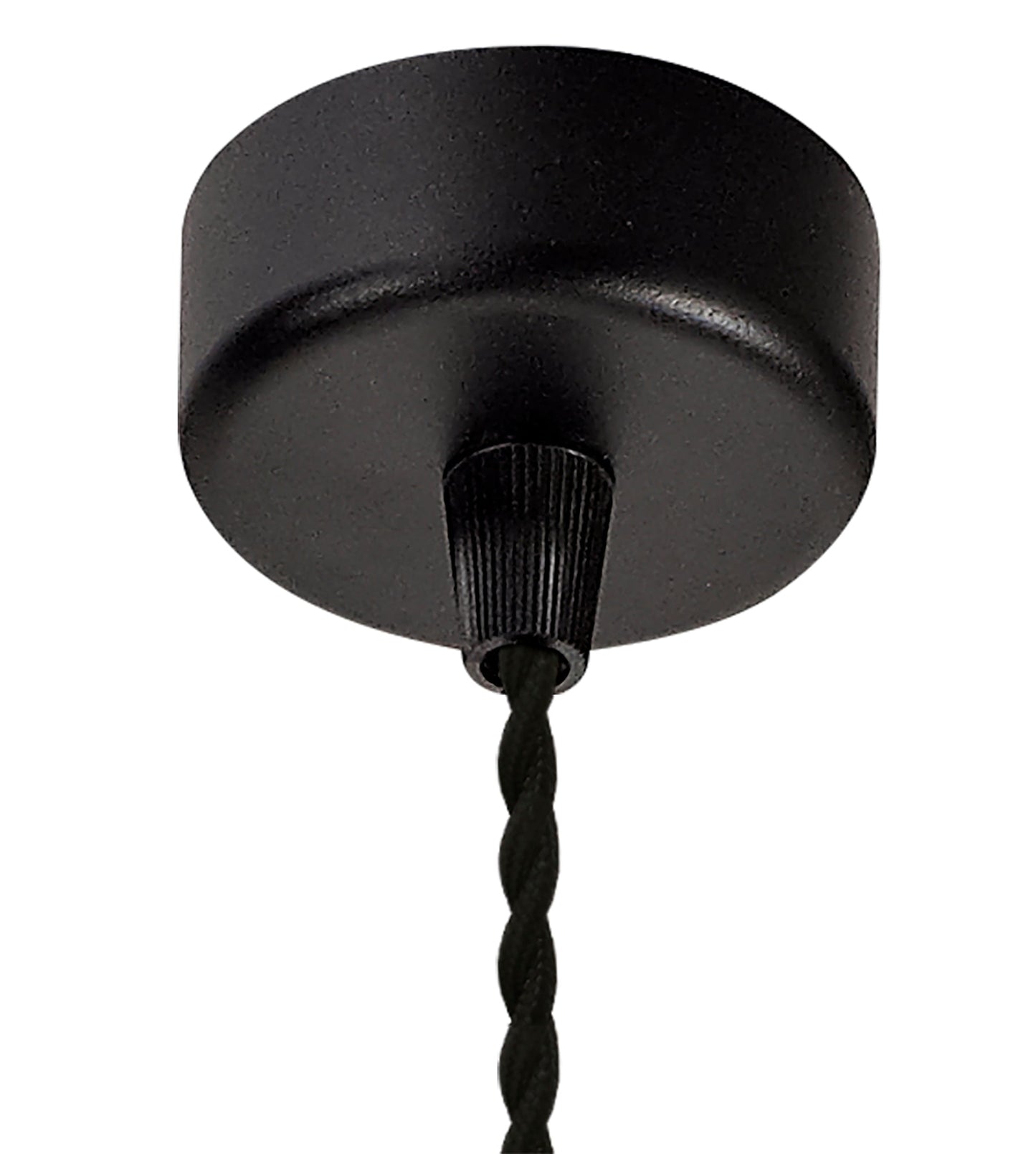 Heyes 1 Light 30cm Pendant Light GU10, Sand Black and Acrylic Ring