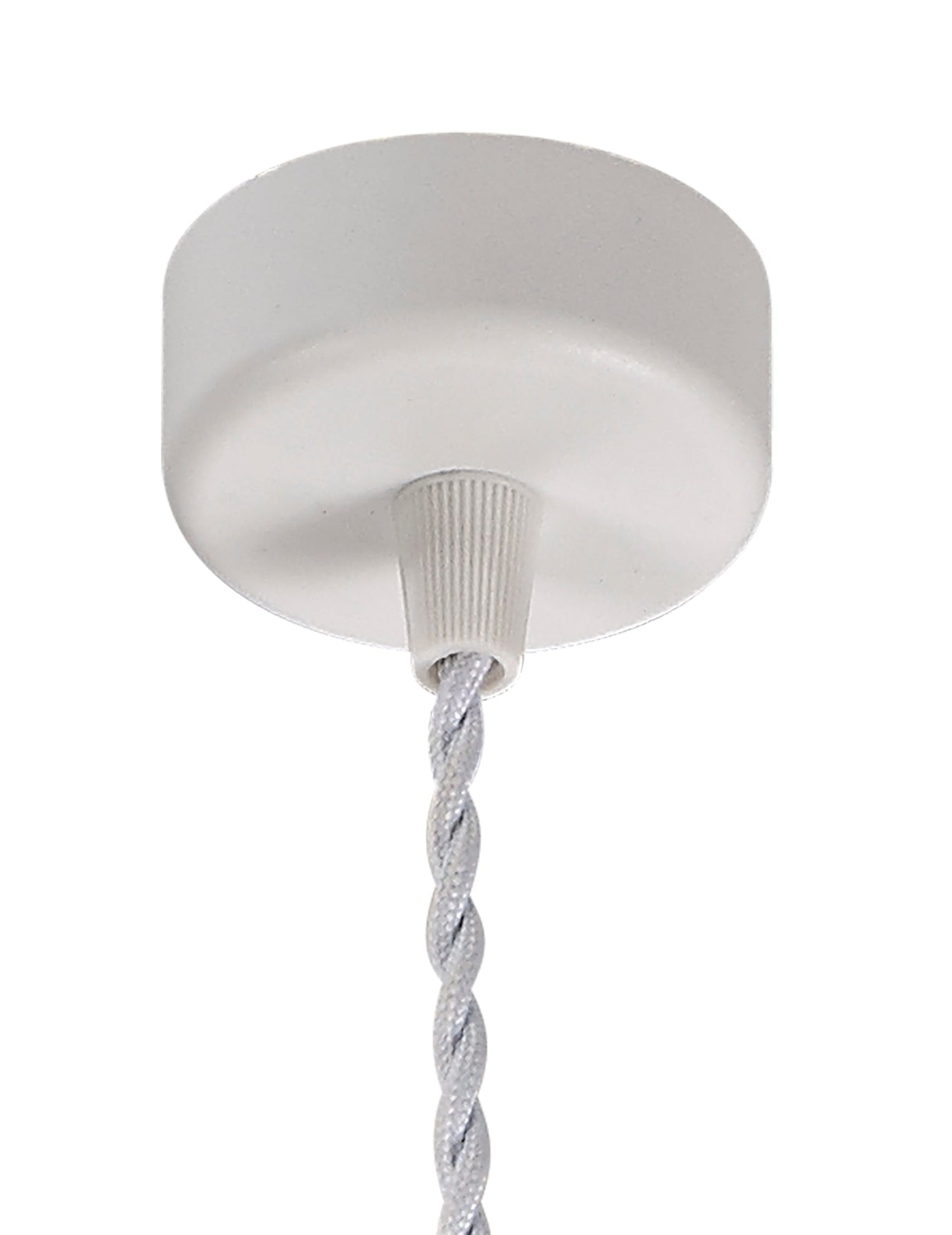 Heyes 1 Light 20cm Pendant Light GU10, Sand White and Acrylic Ring