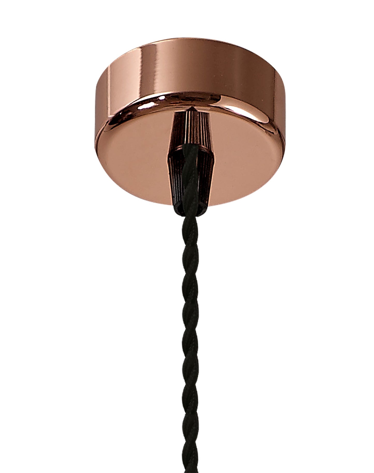 Heyes 1 Light 11cm Pendant Light GU10, Rose Gold and Acrylic Ring