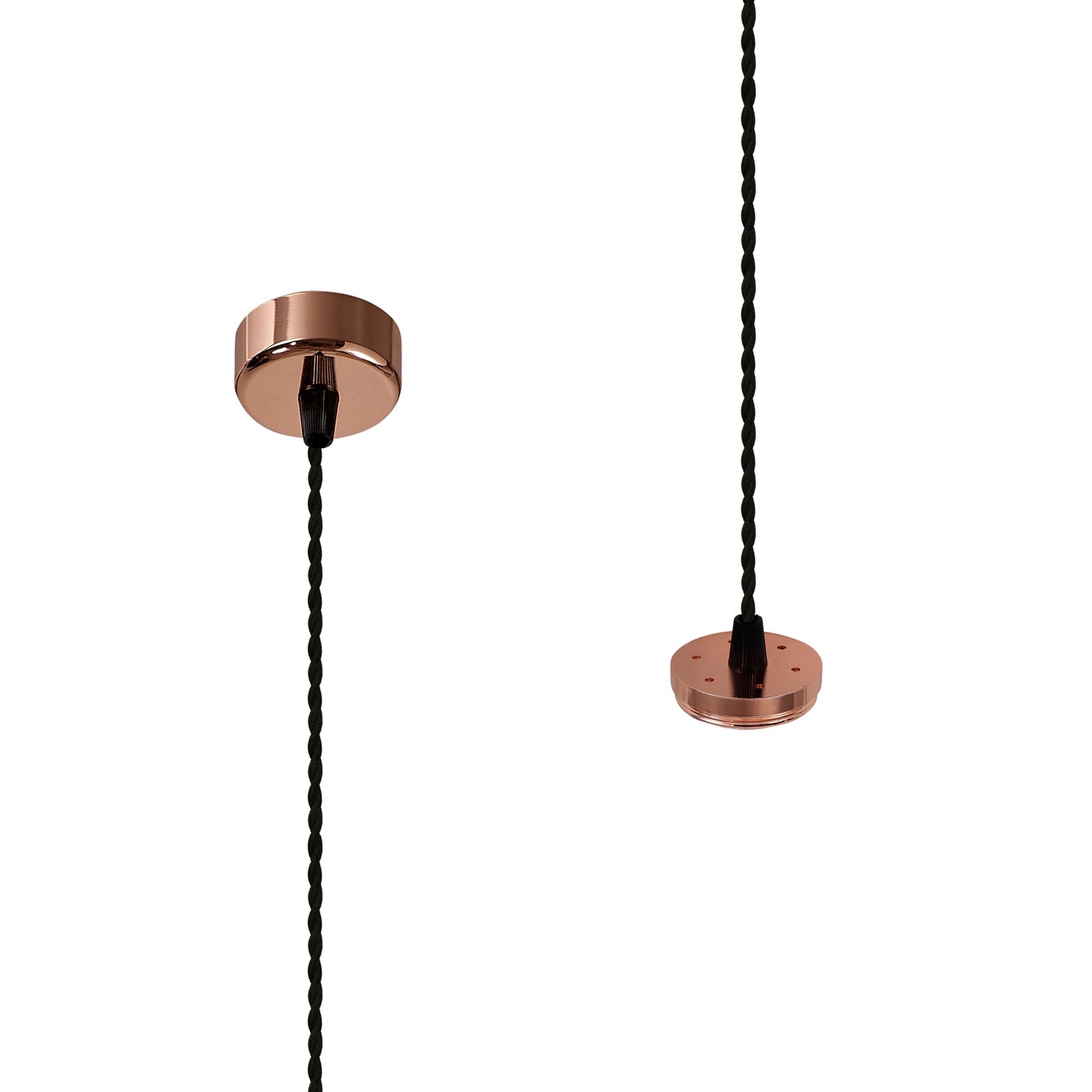Heyes 1 Light 11cm Pendant Light GU10, Rose Gold and Acrylic Ring