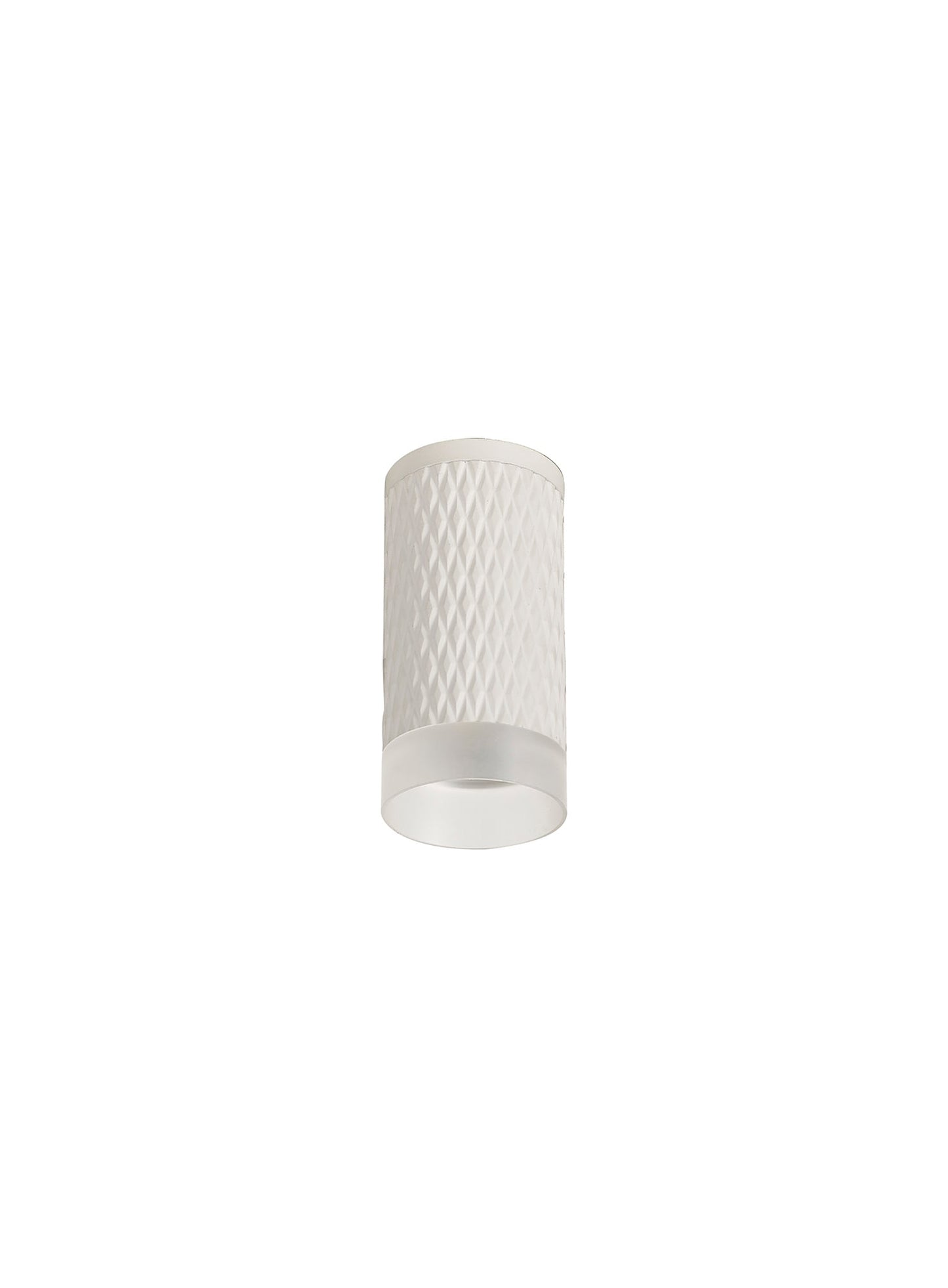 Heyes 1 Light 11cm Surface Mounted Ceiling GU10, Sand White and Acrylic Ring