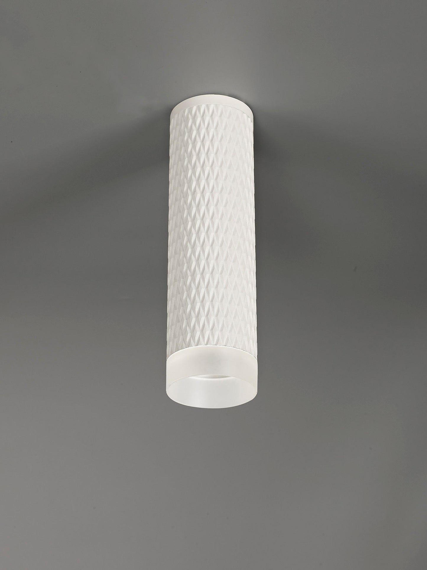 Heyes 1 Light 20cm Surface Mounted Ceiling GU10, Sand White and Acrylic Ring