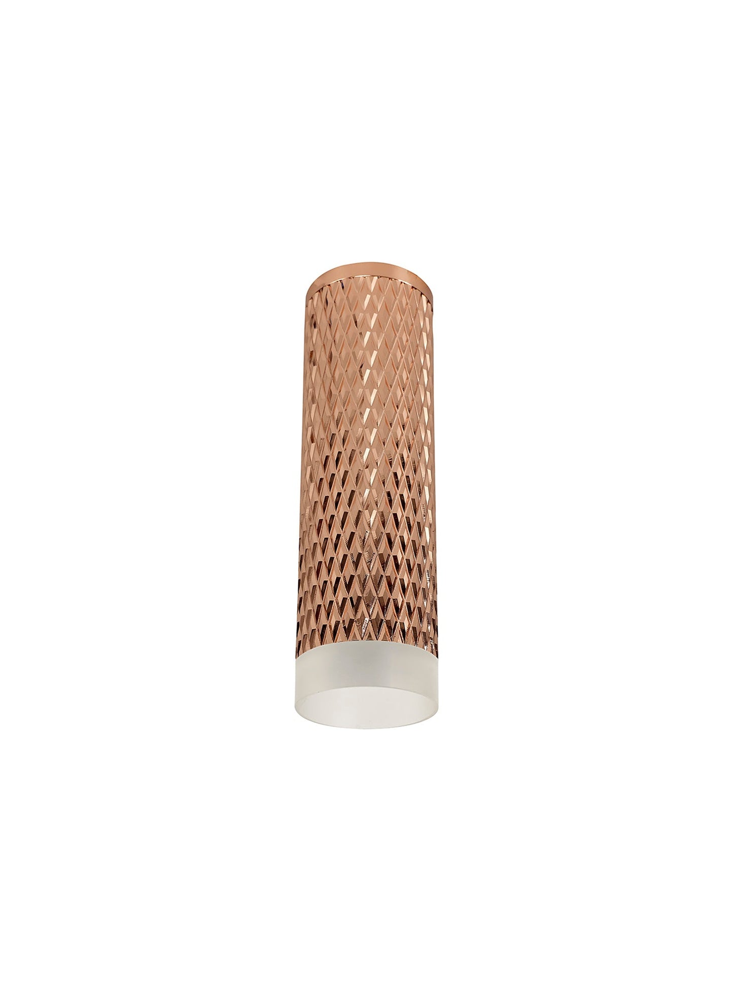 Heyes 1 Light 20cm Surface Mounted Ceiling GU10, Rose Gold and Acrylic Ring