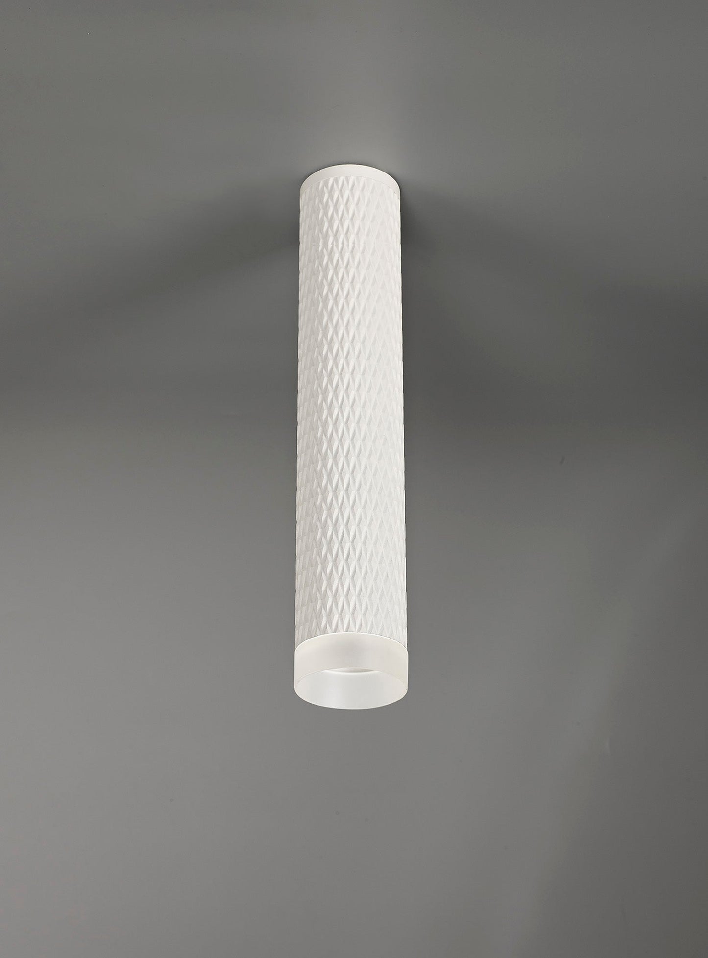 Heyes 1 Light 30cm Surface Mounted Ceiling GU10, Sand White and Acrylic Ring