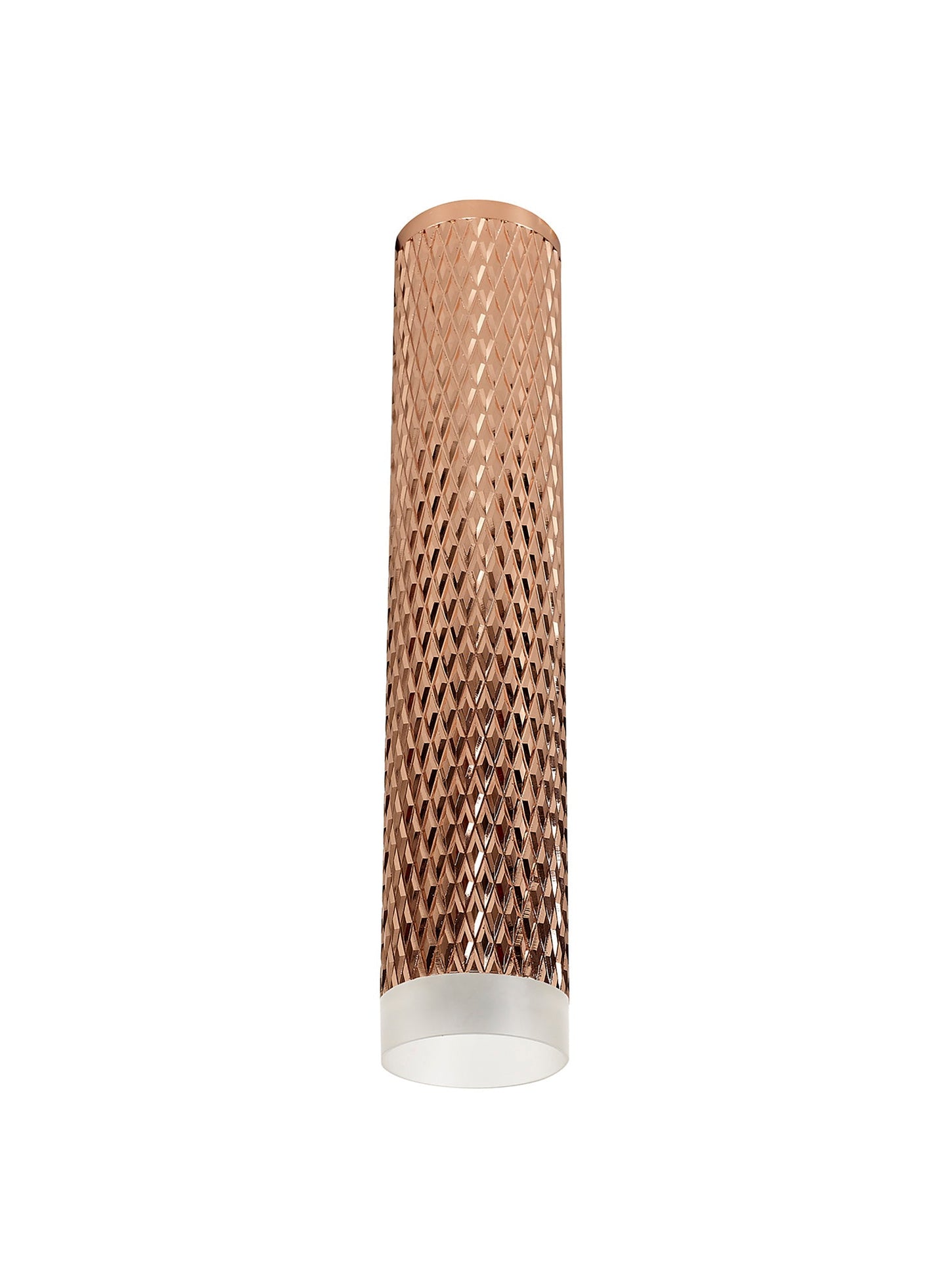 Heyes 1 Light 30cm Surface Mounted Ceiling GU10, Rose Gold and Acrylic Ring