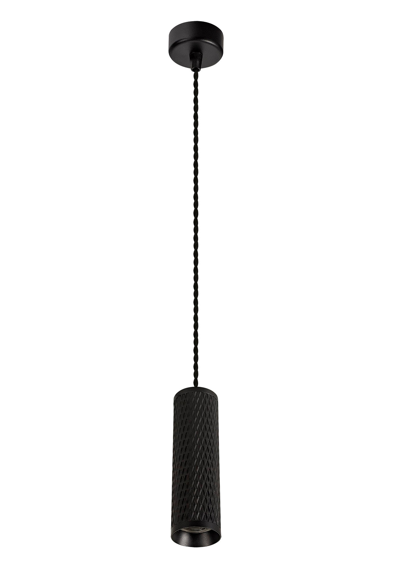 Heyes 1 Light 20cm Pendant Light GU10, Sand Black