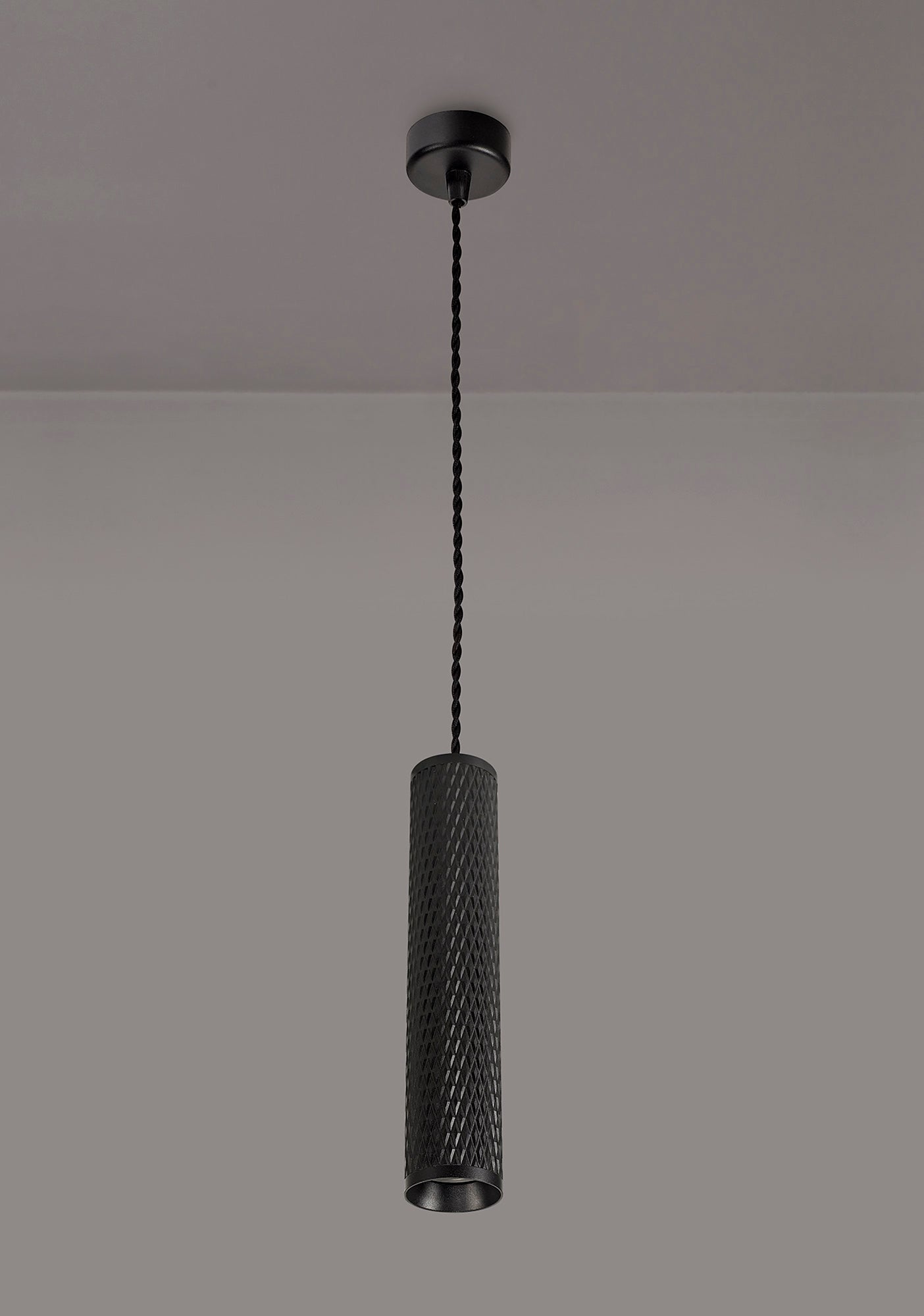 Heyes 1 Light 30cm Pendant Light GU10, Sand Black