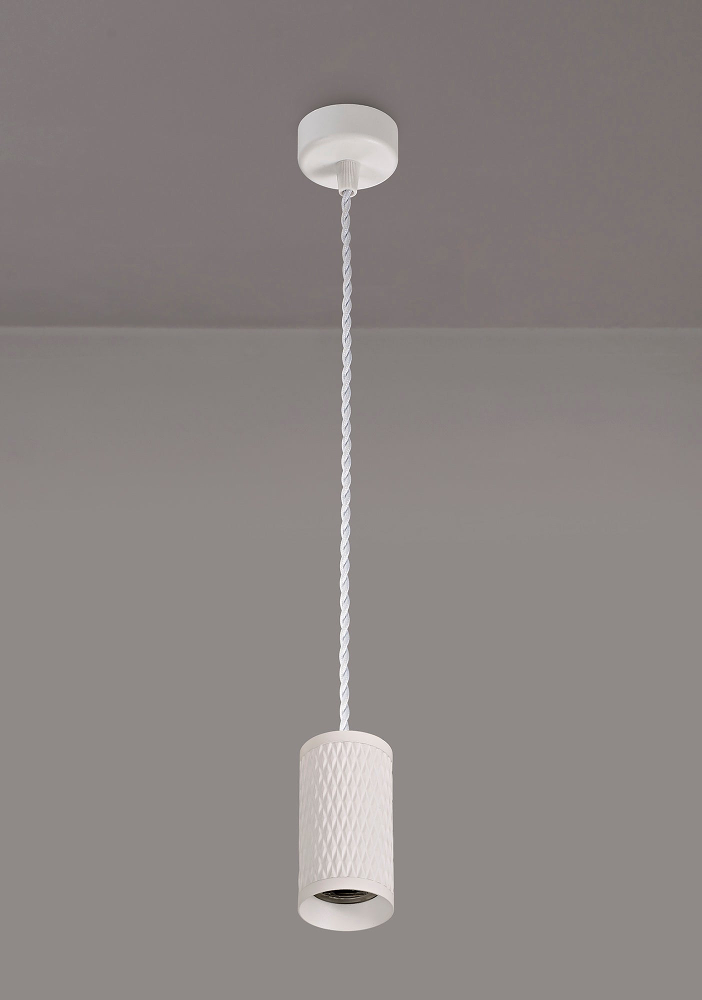 Heyes 1 Light 11cm Pendant Light GU10, Sand White