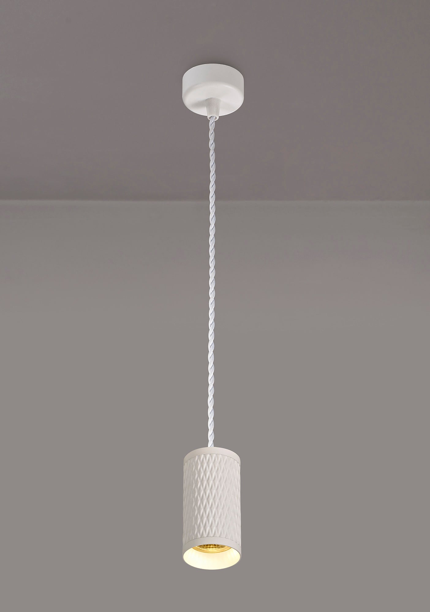 Heyes 1 Light 11cm Pendant Light GU10, Sand White