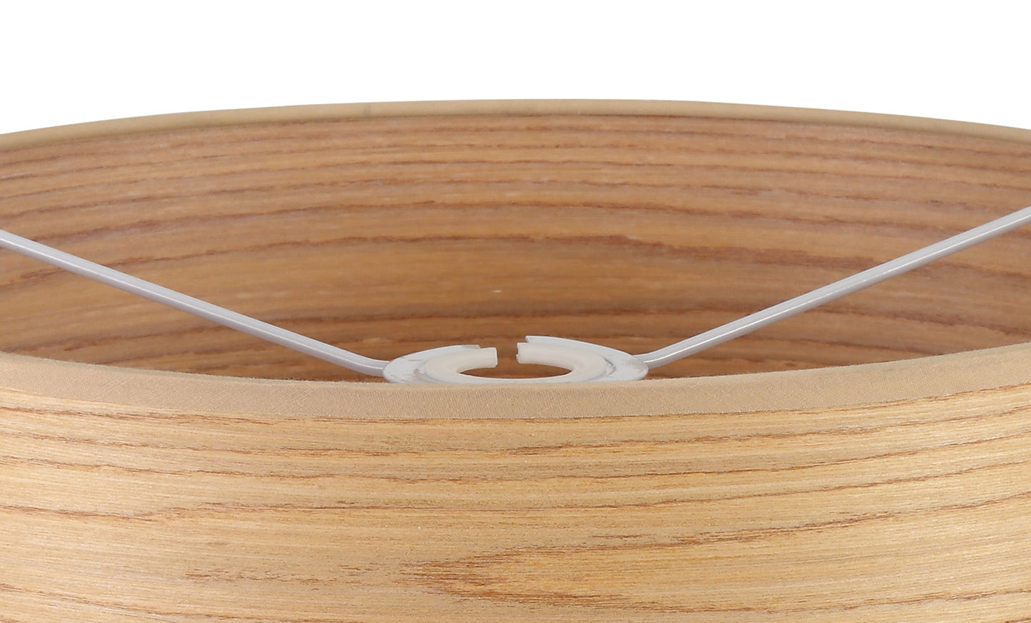 Hobcroft Round, 395 x 180mm Wood Effect Shade, Light Oak and White Laminate