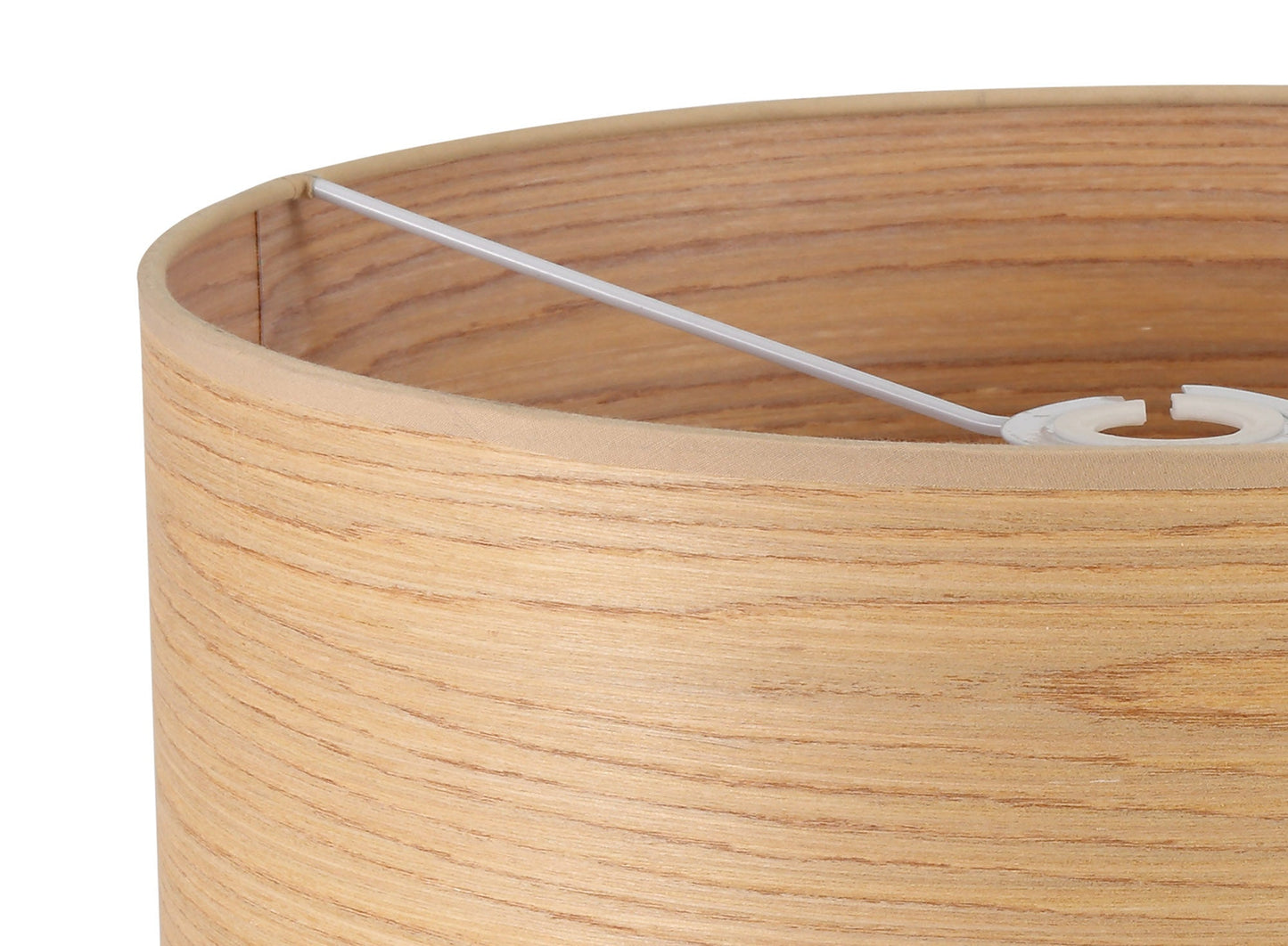 Hobcroft Round, 395 x 180mm Wood Effect Shade, Light Oak and White Laminate