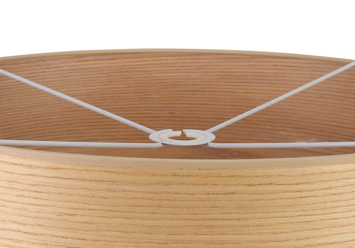 Hobcroft Round, 600 x 210mm Wood Effect Shade, Light Oak and White Laminate