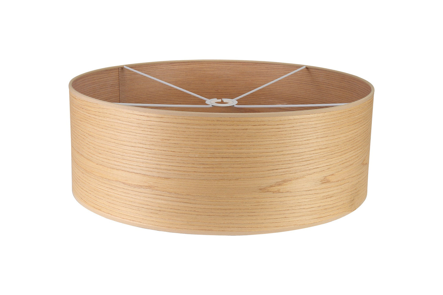 Hobcroft Round, 600 x 210mm Wood Effect Shade, Light Oak and White Laminate