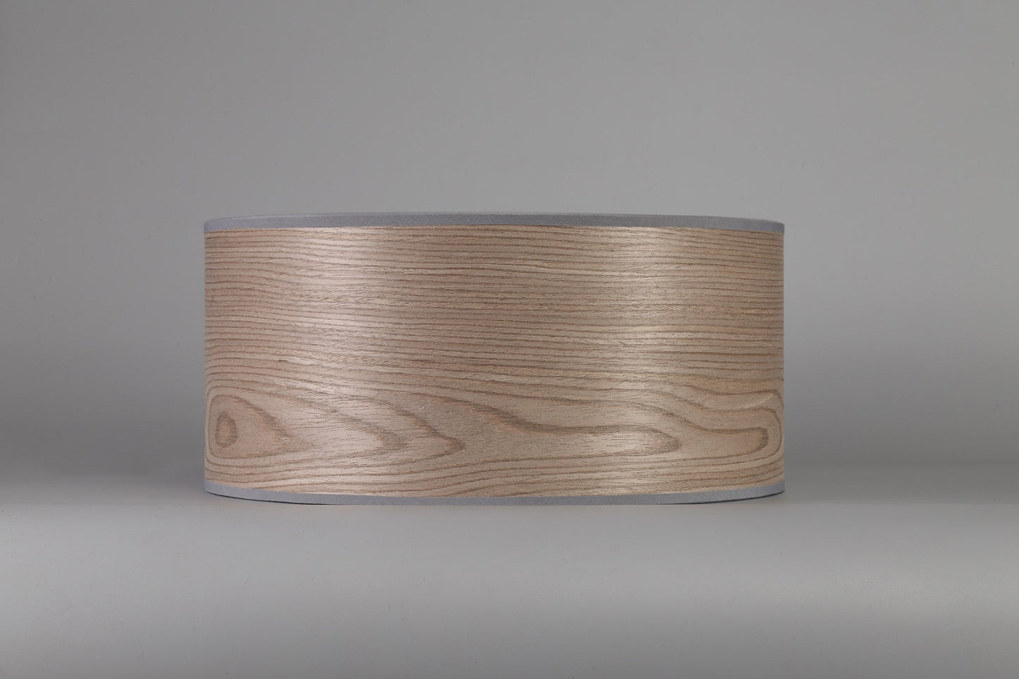 Hobcroft Round, 395 x 180mm Wood Effect Shade, Grey Oak and White Laminate
