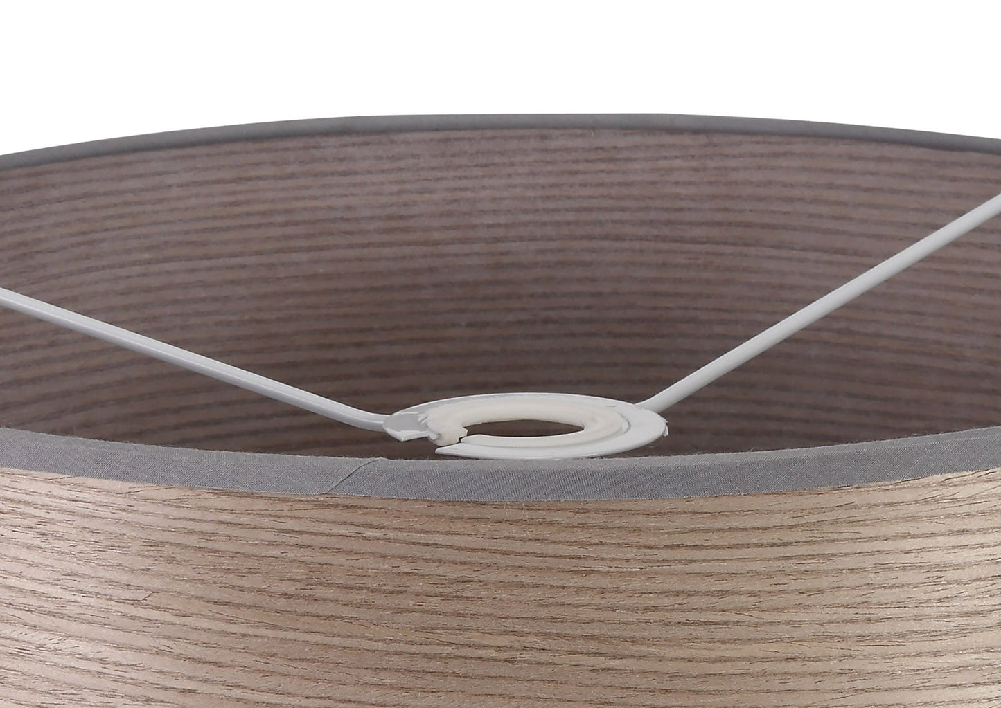 Hobcroft Round, 395 x 180mm Wood Effect Shade, Grey Oak and White Laminate
