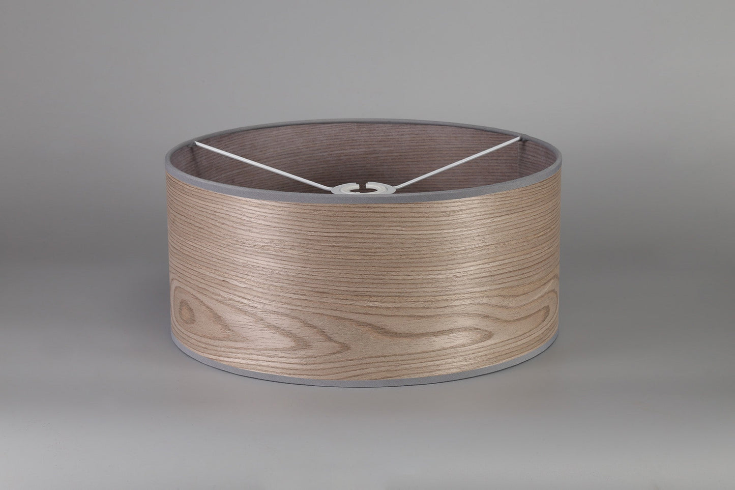 Hobcroft Round, 395 x 180mm Wood Effect Shade, Grey Oak and White Laminate