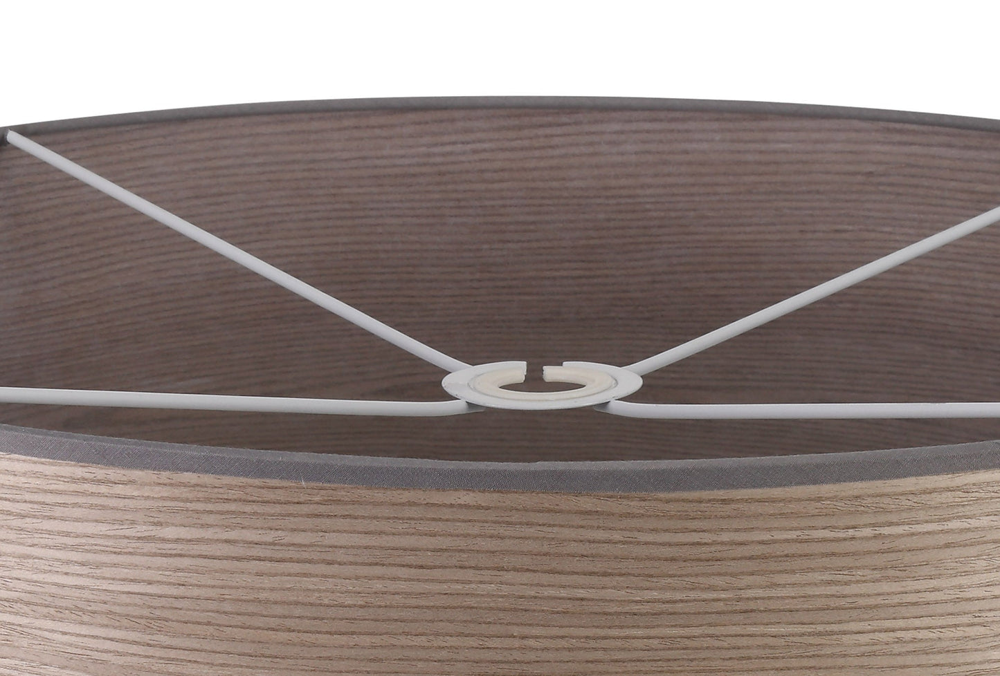 Hobcroft Round, 600 x 210mm Wood Effect Shade, Grey Oak and White Laminate