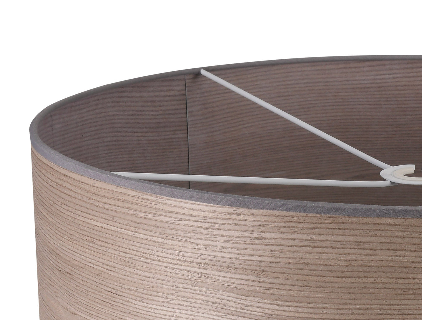 Hobcroft Round, 600 x 210mm Wood Effect Shade, Grey Oak and White Laminate