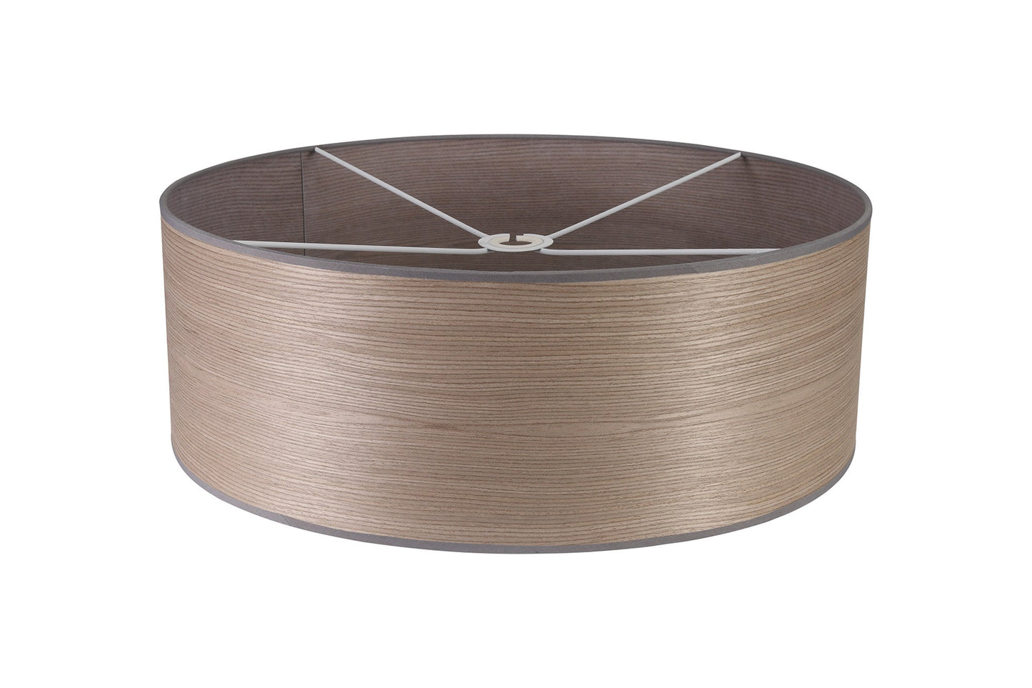 Hobcroft Round, 600 x 210mm Wood Effect Shade, Grey Oak and White Laminate