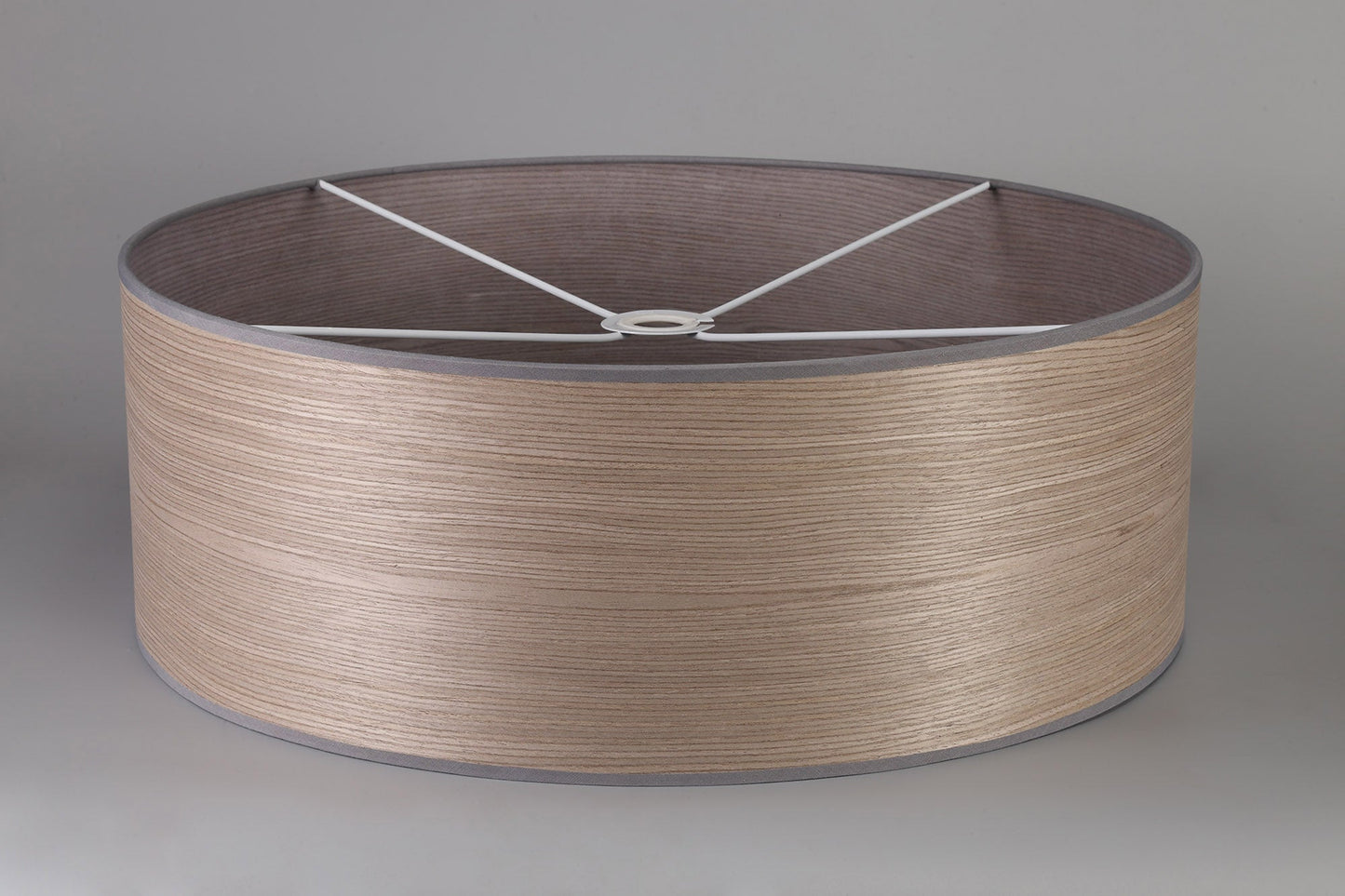 Hobcroft Round, 600 x 210mm Wood Effect Shade, Grey Oak and White Laminate