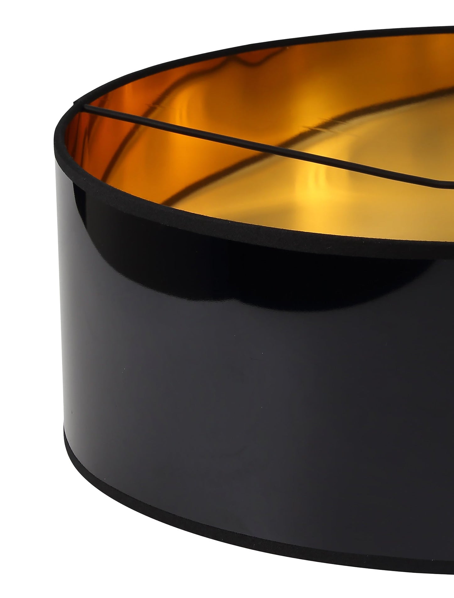 Hobcroft Round, 450 x 150mm Shade, Gold and Black