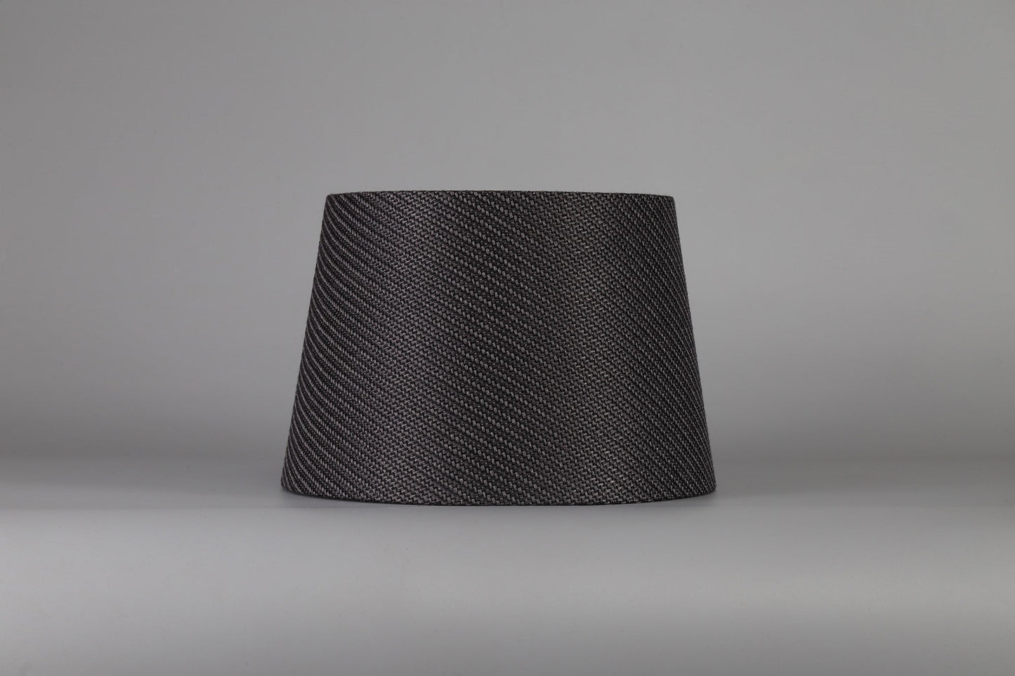 Hobcroft Round, 240 and 300 x 200mm Fabric Shade, Charcoal Grey and White Laminate